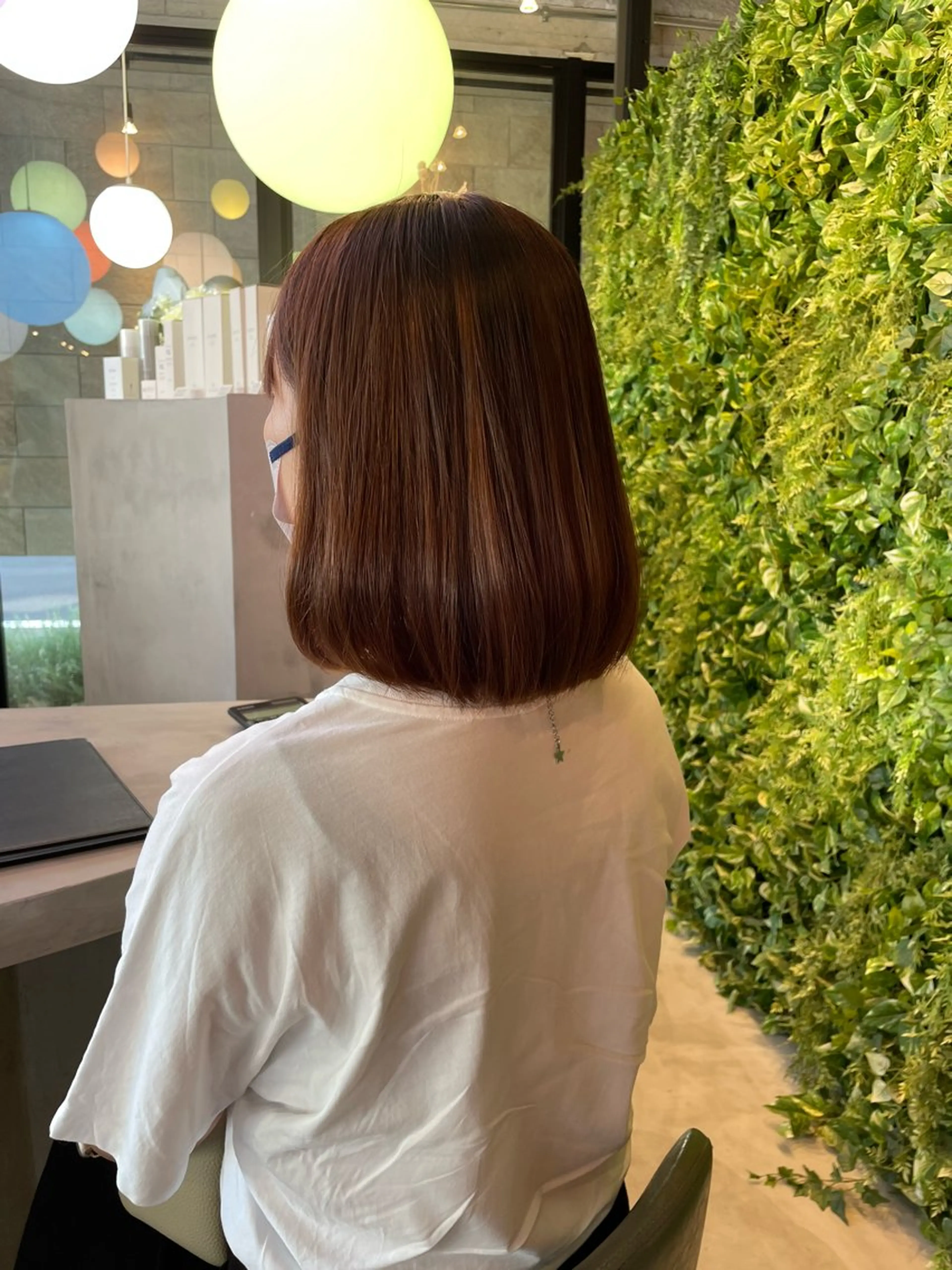 ミディアム 縮毛矯正 三好 祐希のヘアスタイル