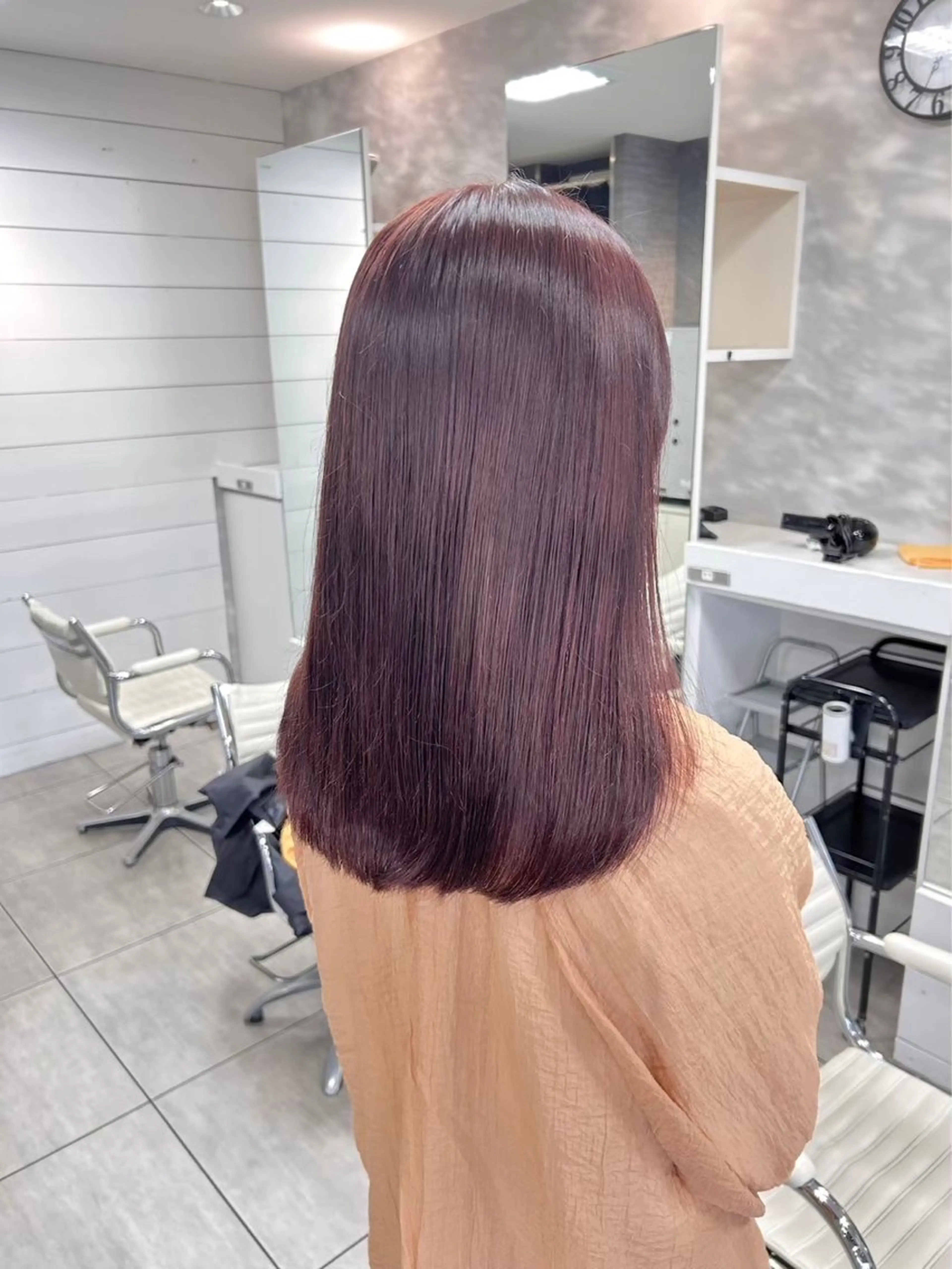 ロング パープルカラー カット ヘアカラー トリートメント 🫧艶髪カラー🫧 森本くるみのヘアスタイル