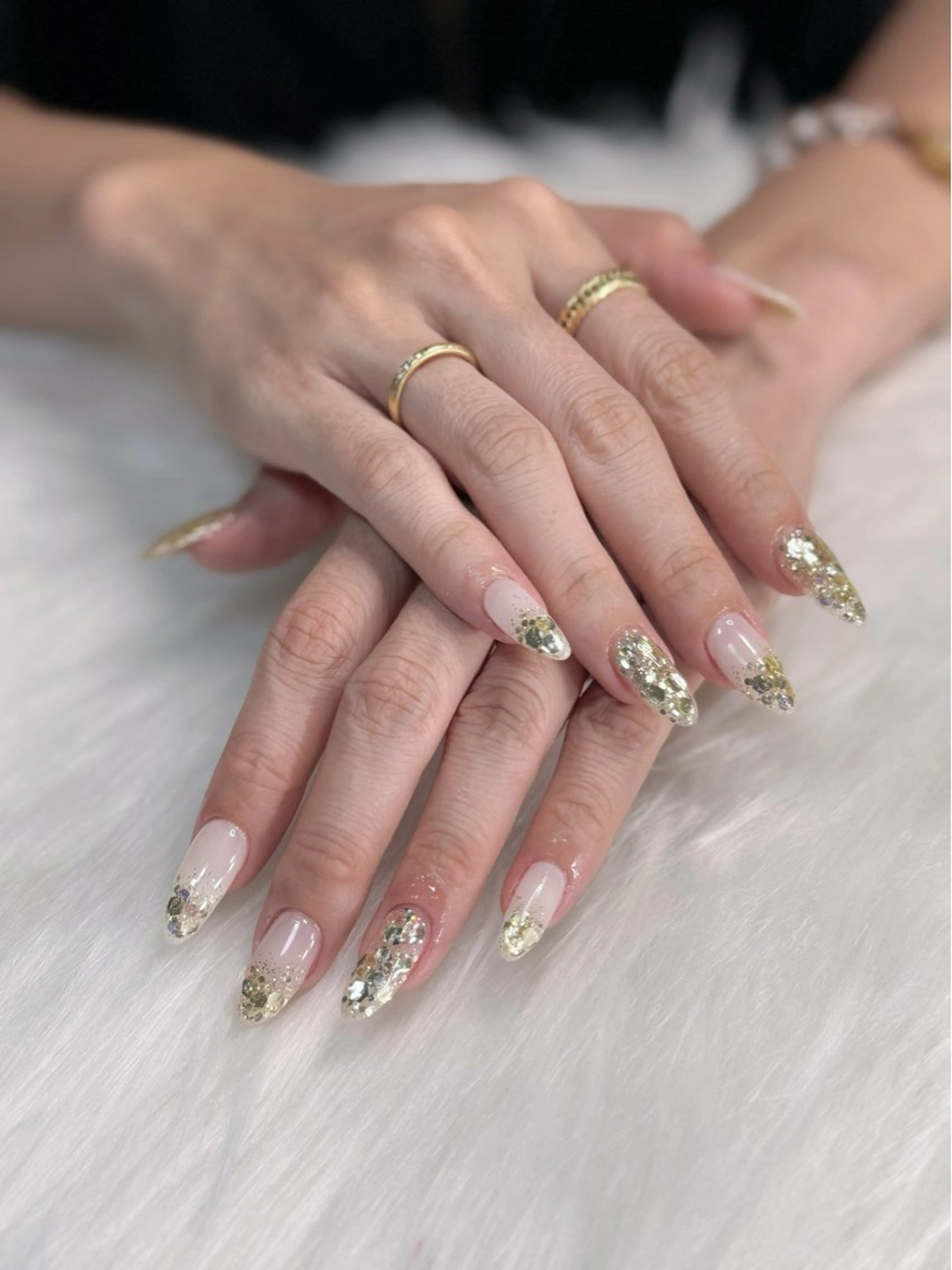 ネイル アートネイル フレンチネイル ジェルネイル グラデーション ロングネイル nail sideraのネイルデザイン