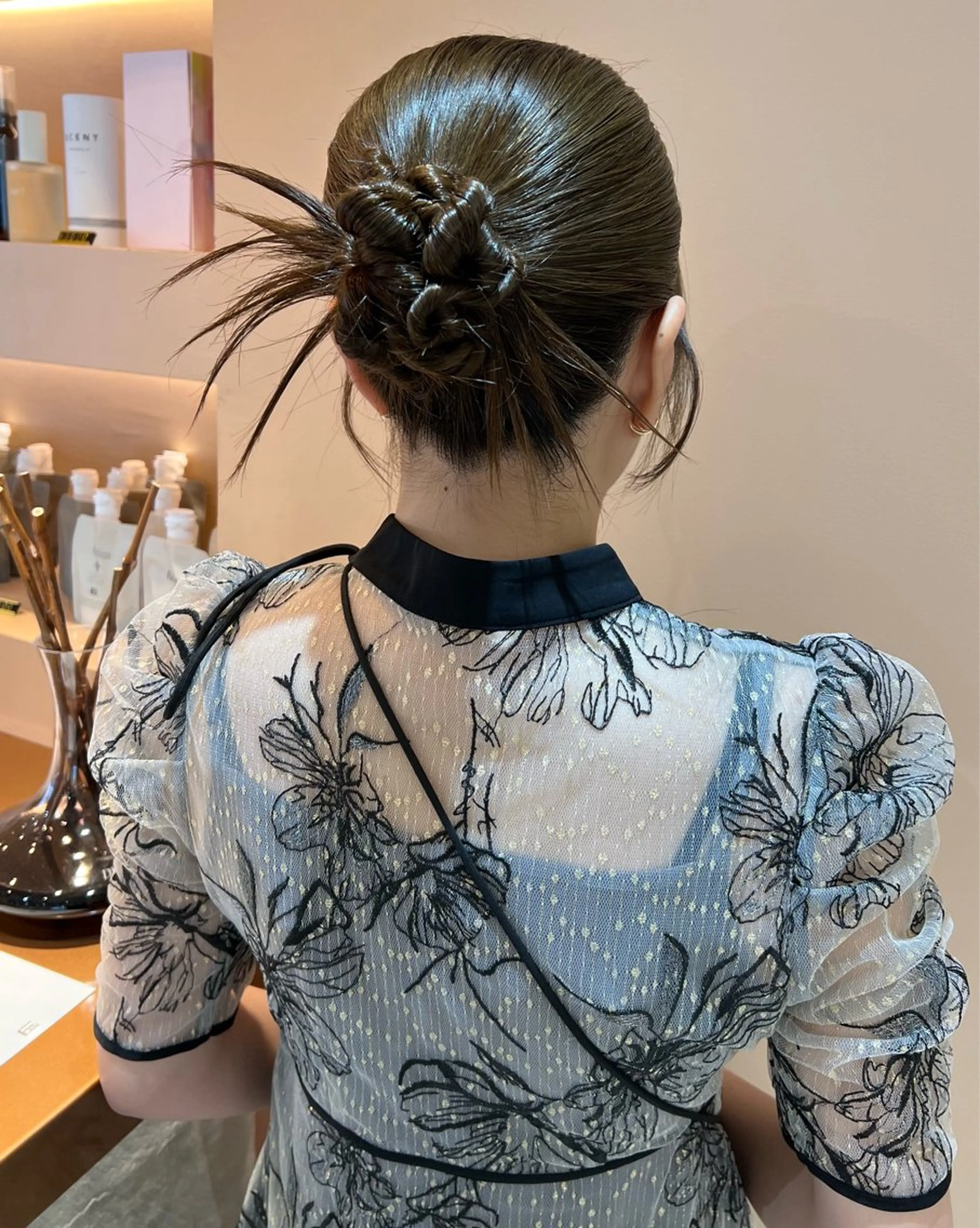 セミロング カラー ヘアアレンジ ヘアセット ✨髪質改善✨ 韓国ヘア🇰🇷ゆいのヘアスタイル