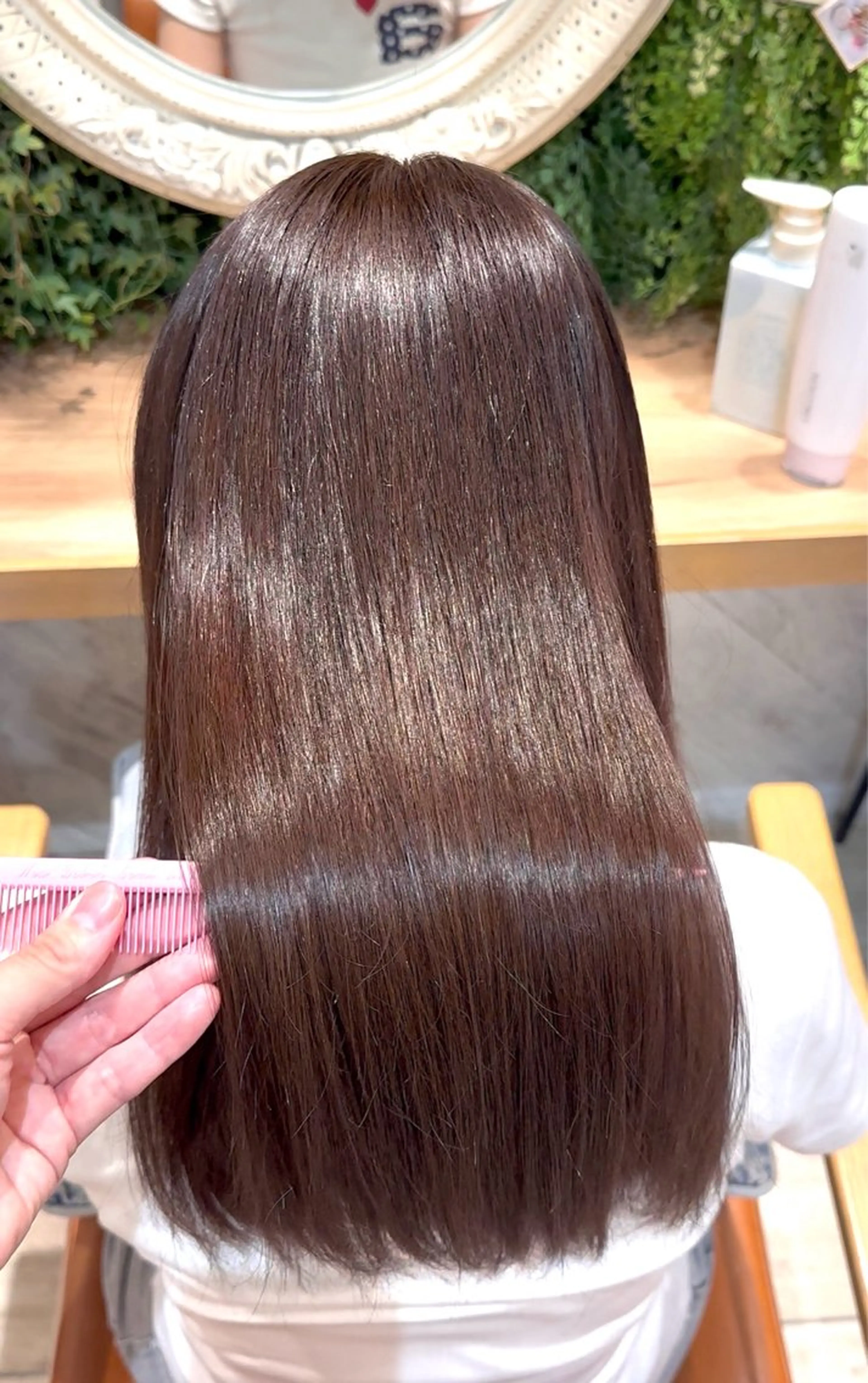 セミロング 髪質改善 ヘアカラー ツヤカラー/エクステ /髪質改善みさき🐱のヘアスタイル
