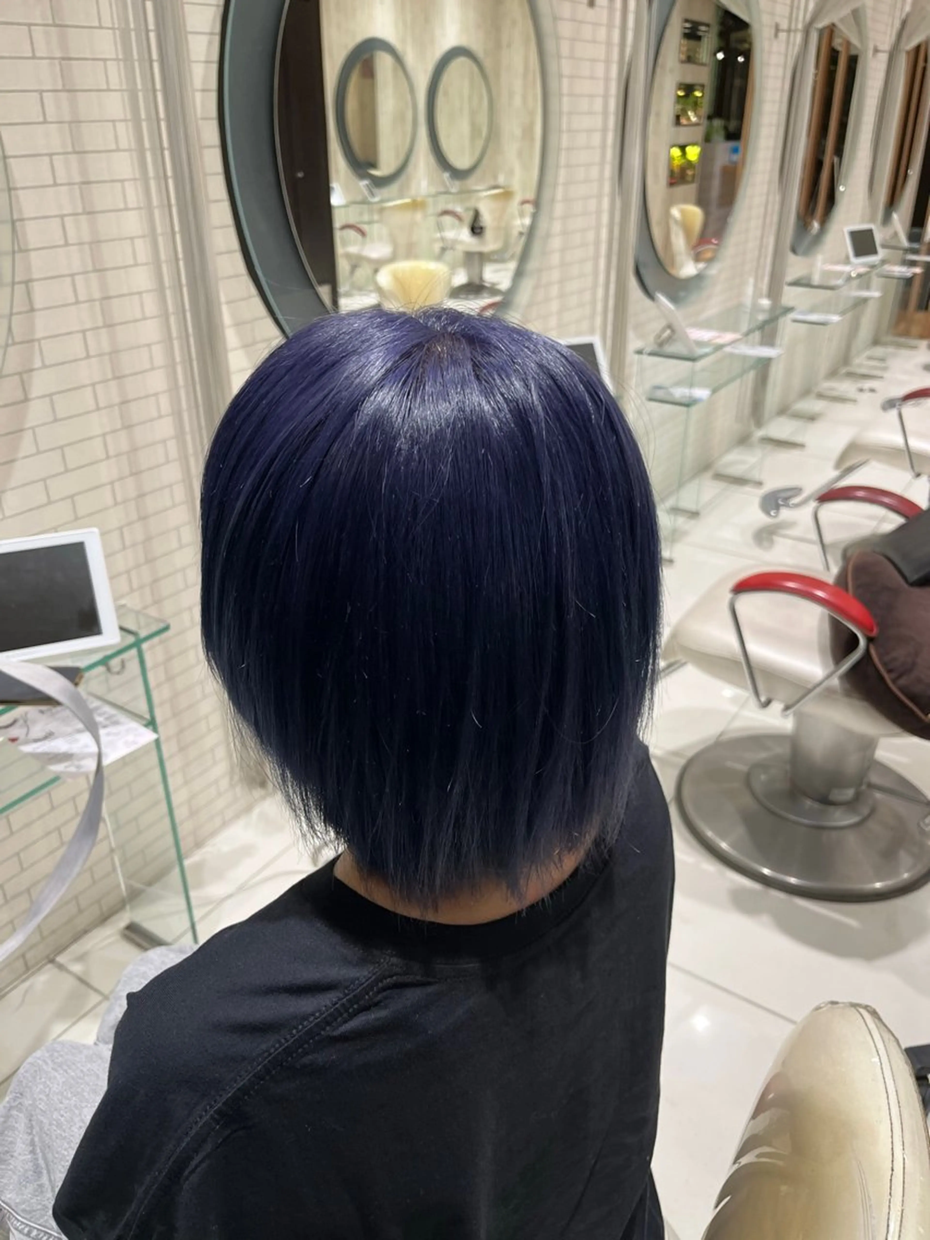 ミディアム カラー ブルーカラー ラベンダーカラー INCE HAIR 明石所属・小西 怜央のヘアスタイル
