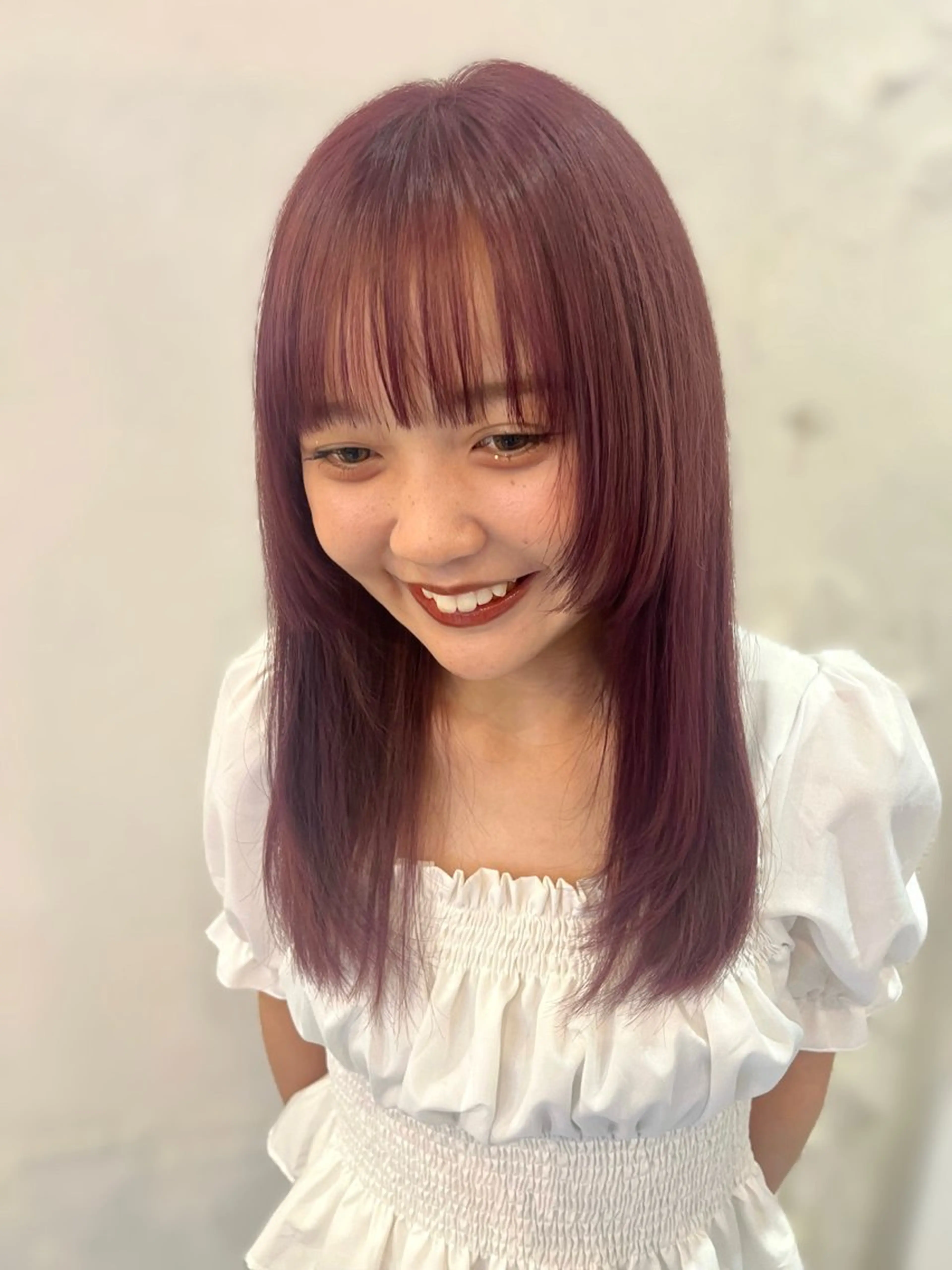ロング ヘアカラー トリートメント 小谷 梨奈のヘアスタイル