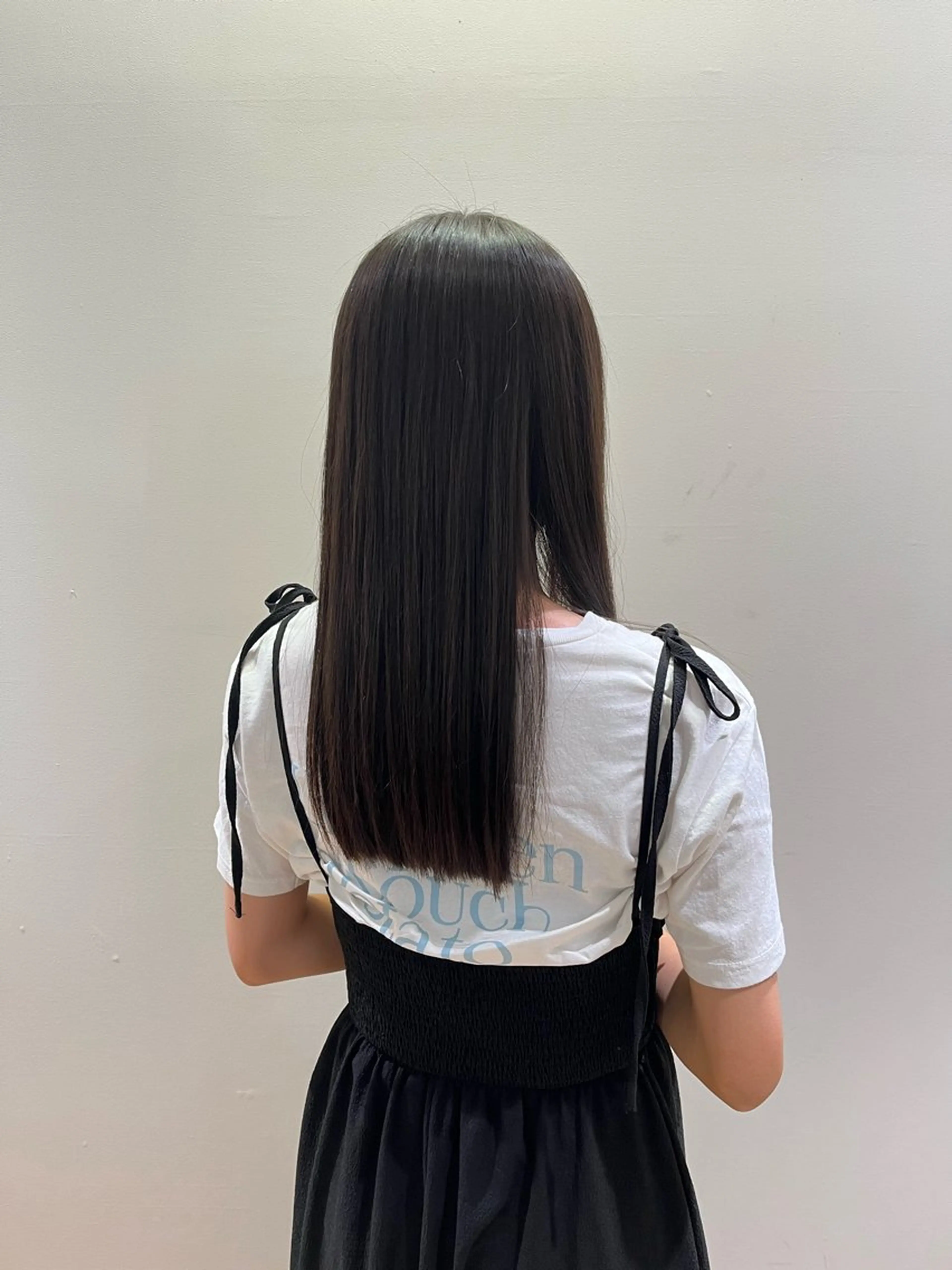 ロング くせ毛 伸ばしかけ 縮毛矯正 be'leef.mel所属・ののみや まれのヘアスタイル