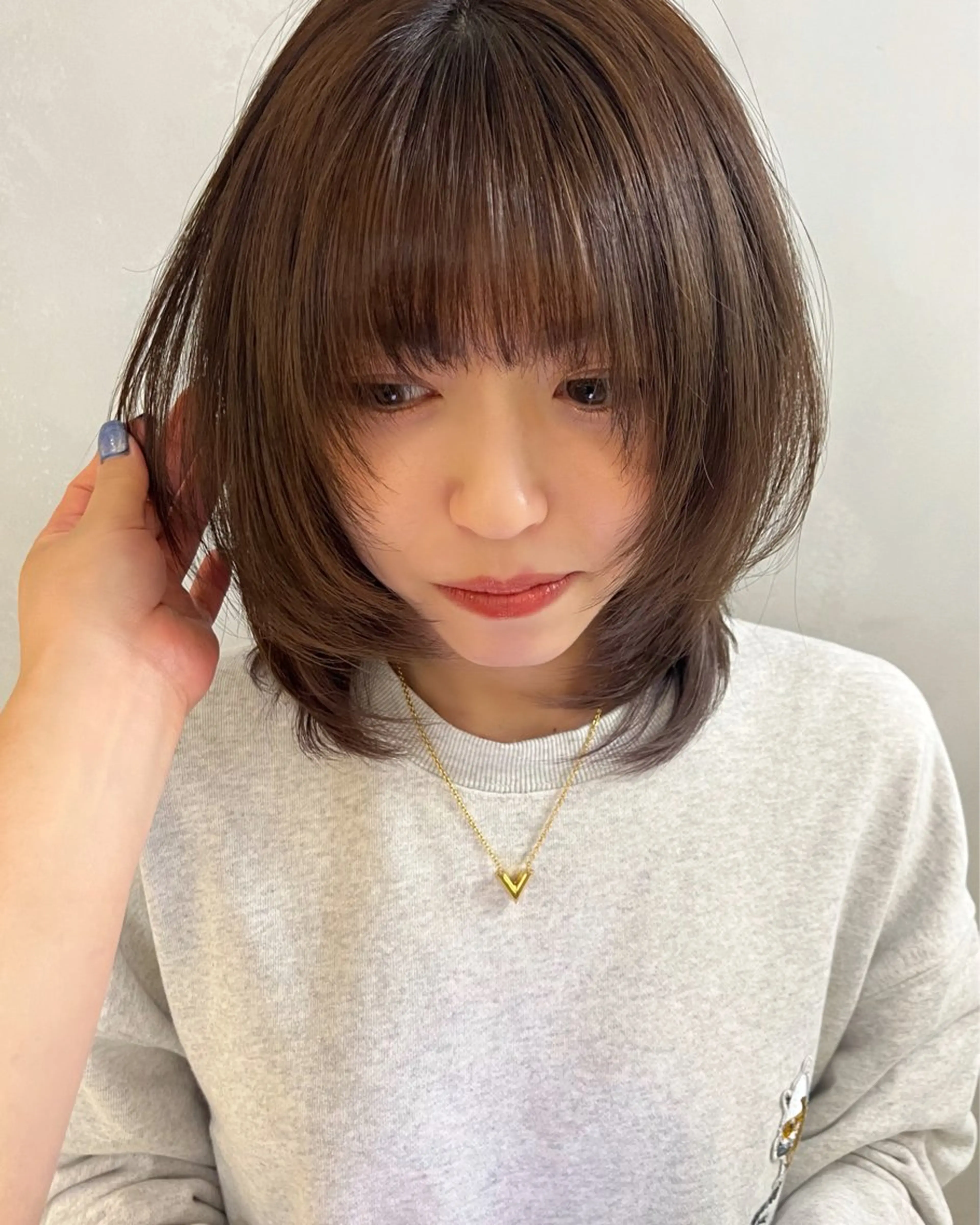 ミディアム ヘアカラー モリシゲ ヒカリ🦕🐬のヘアスタイル