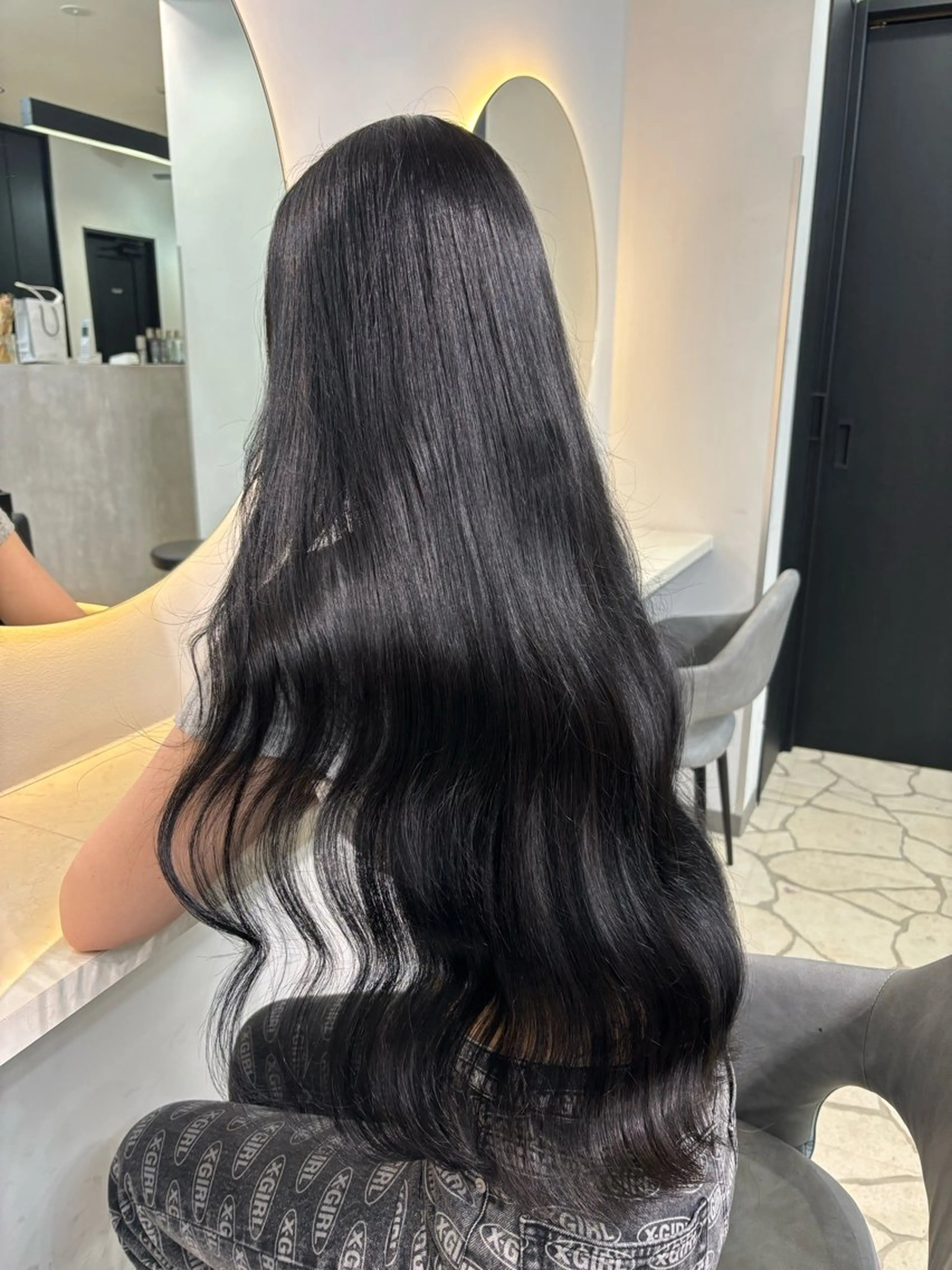 ロング カラー ヘアカラー トリートメント lapis マリナのヘアスタイル