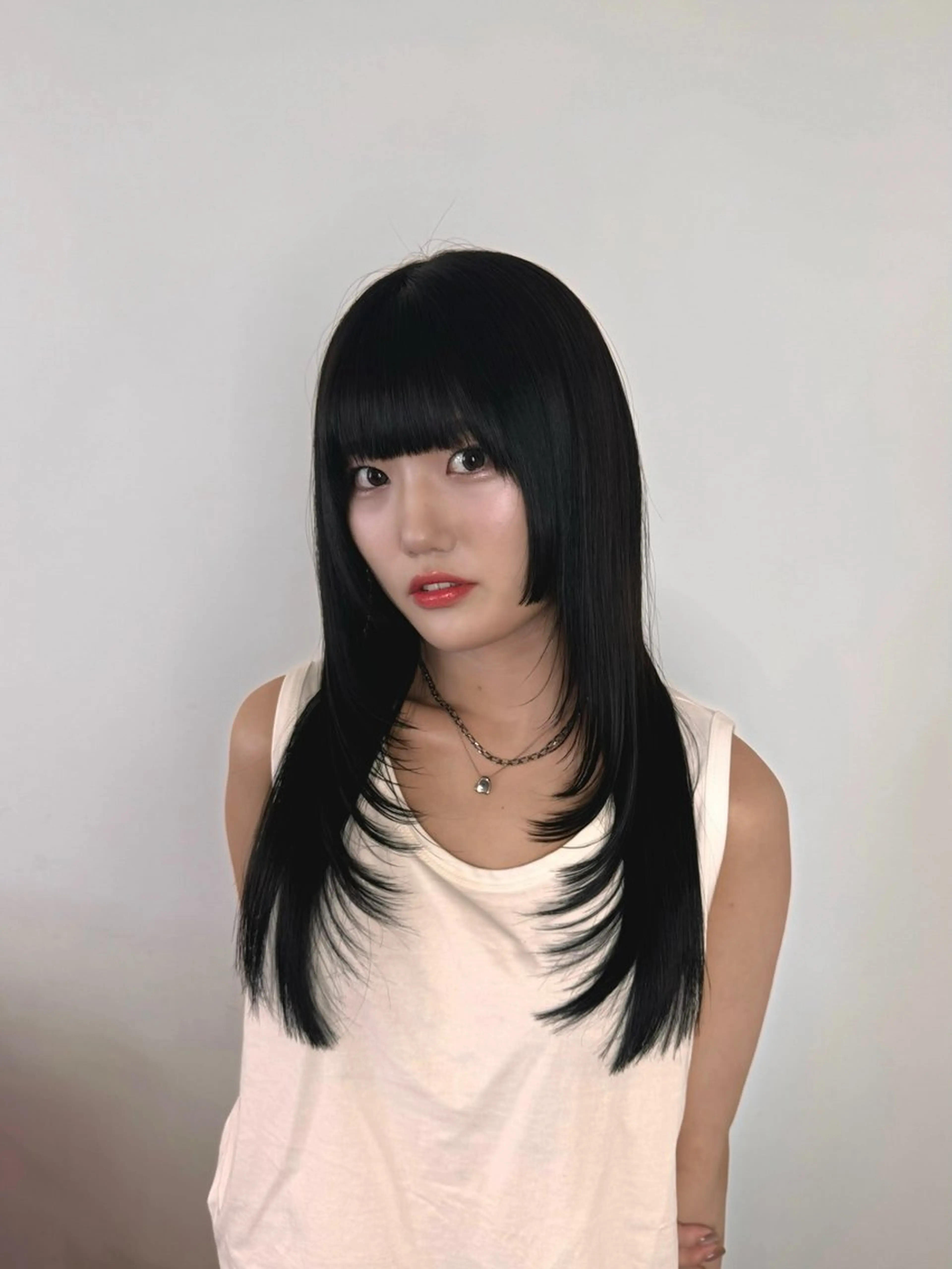 ロング 韓国風ヘア レイヤーカット 似合わせカット ALBUM新宿所属・リクト /レイヤーカットのヘアスタイル