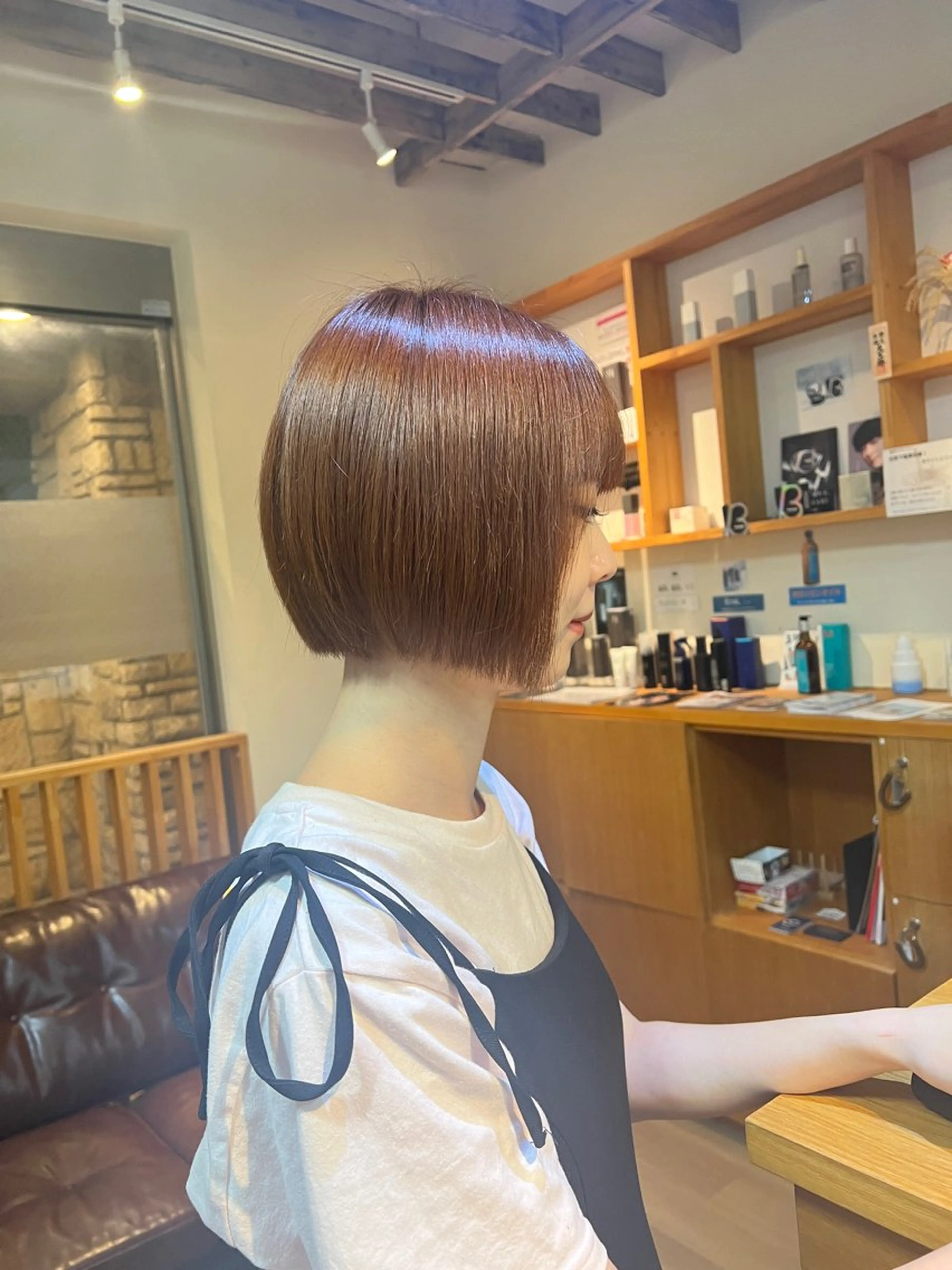 ショート オレンジブラウン アトリエNew York三ノ輪店所属・miku 三ノ輪のヘアスタイル