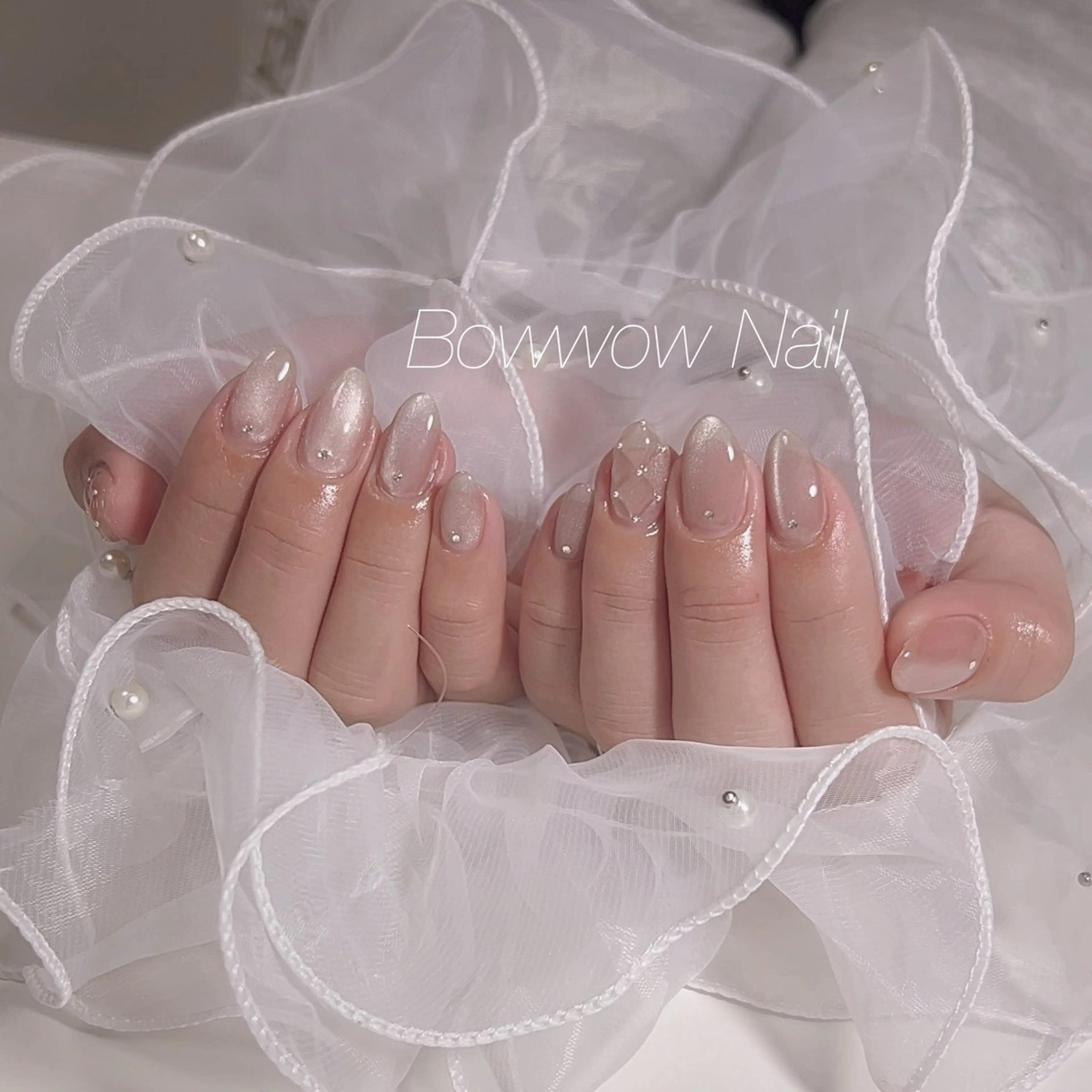 ネイル マグネットネイル シンプルネイル Bow wow Nail さや🧸のネイルデザイン