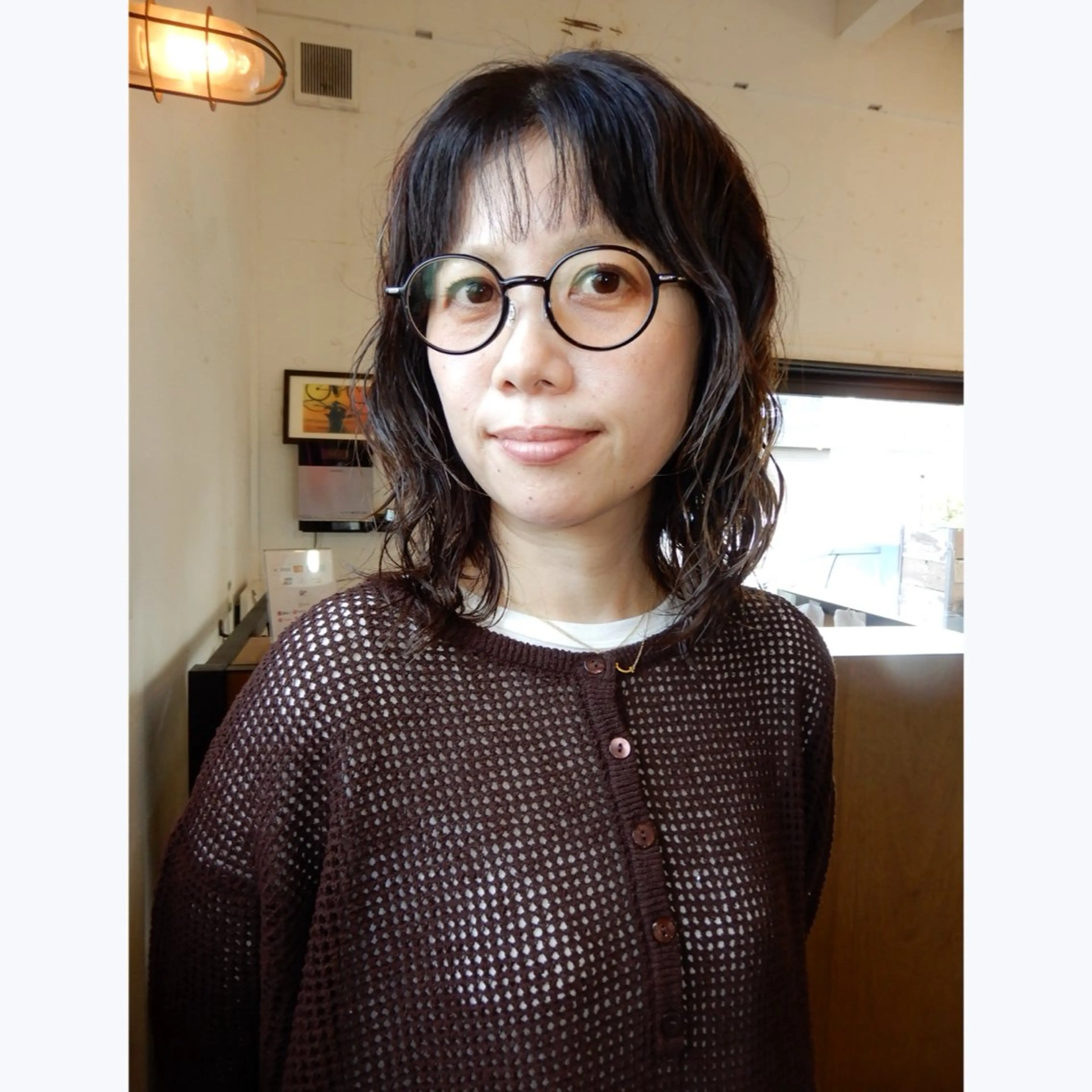 ミディアム パーマ ヘアセット デザインカット🎨 ボブ🫟おざきのヘアスタイル