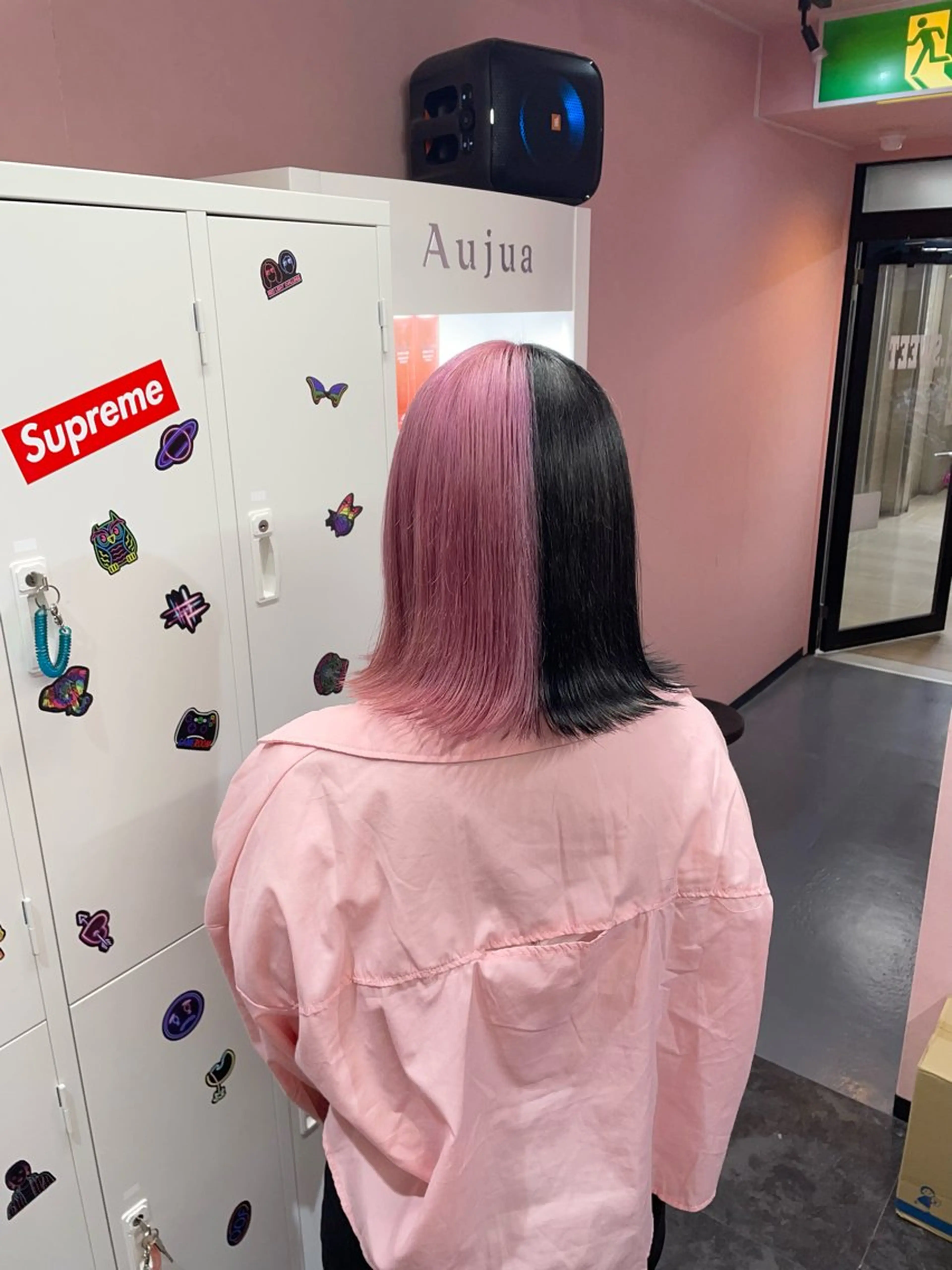 ミディアム カラー 黒髪 ピンクカラー ヘアカラー ハイトーン/ブリーチ /hikaruのヘアスタイル