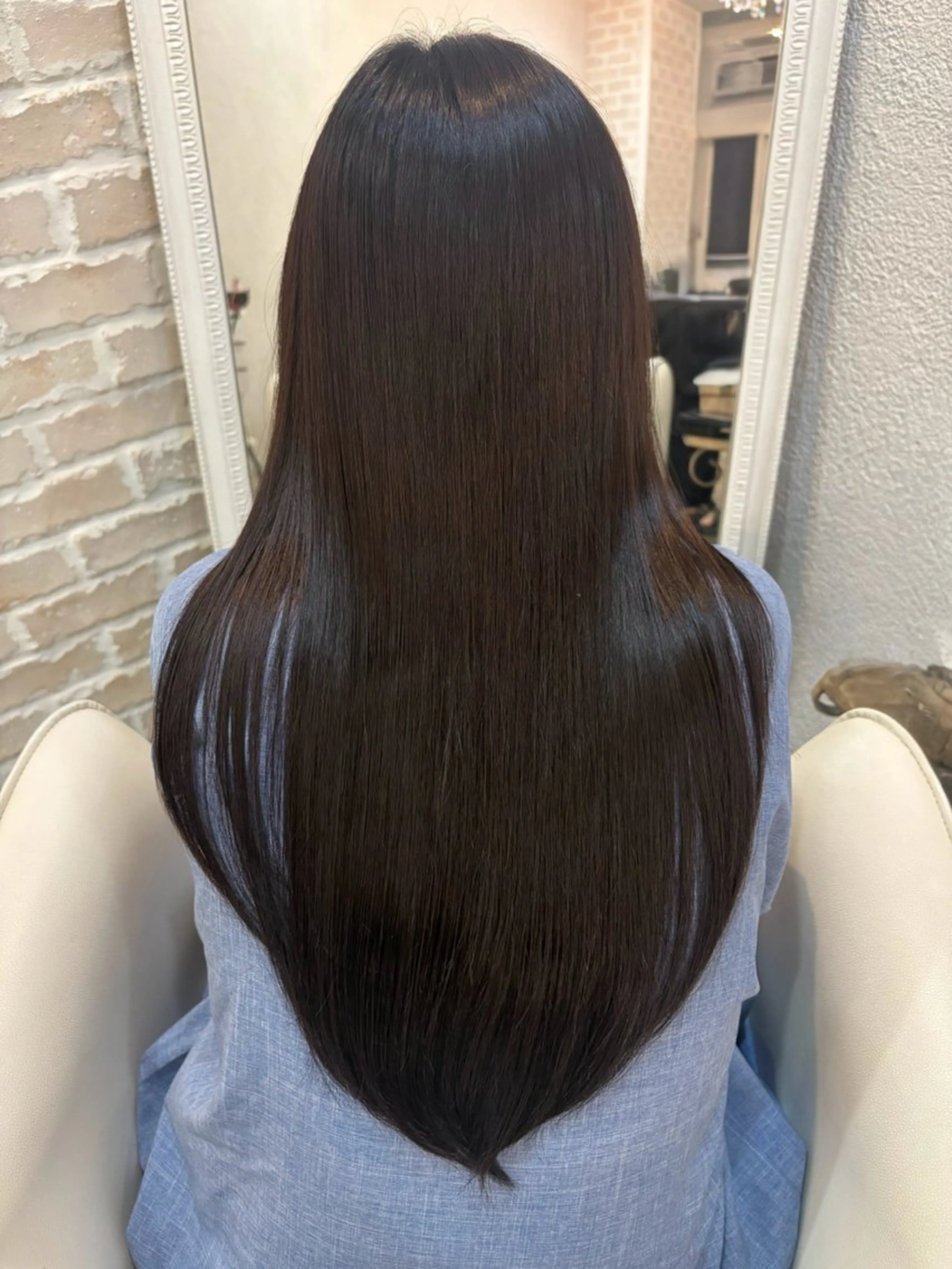 ロング 縮毛矯正 木津奈保子💚 ✨艶髪のヘアスタイル