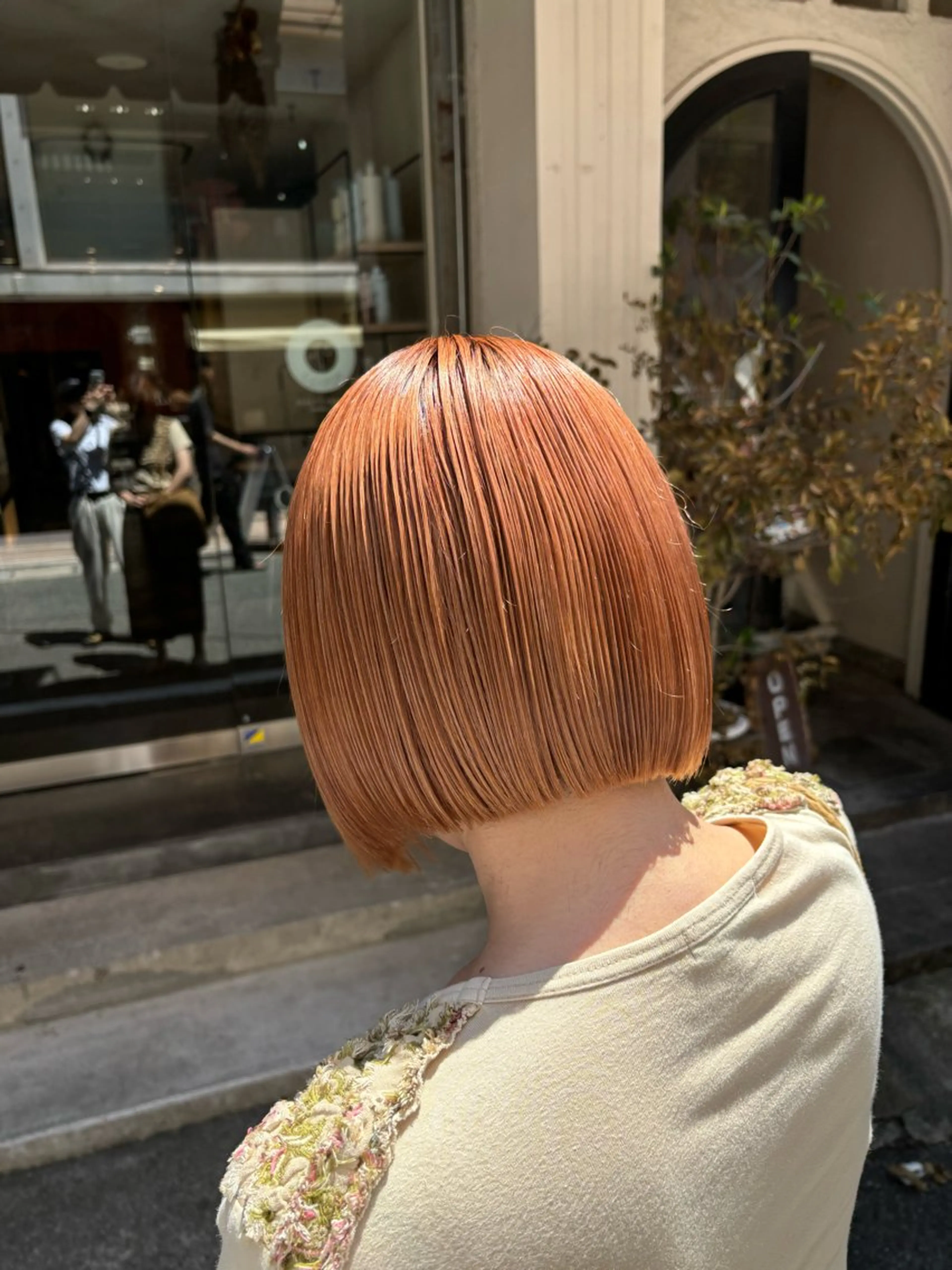 ショート 切りっぱなしボブ ボブ 水原波津輝/ボブ /ニュアンスパーマのヘアスタイル
