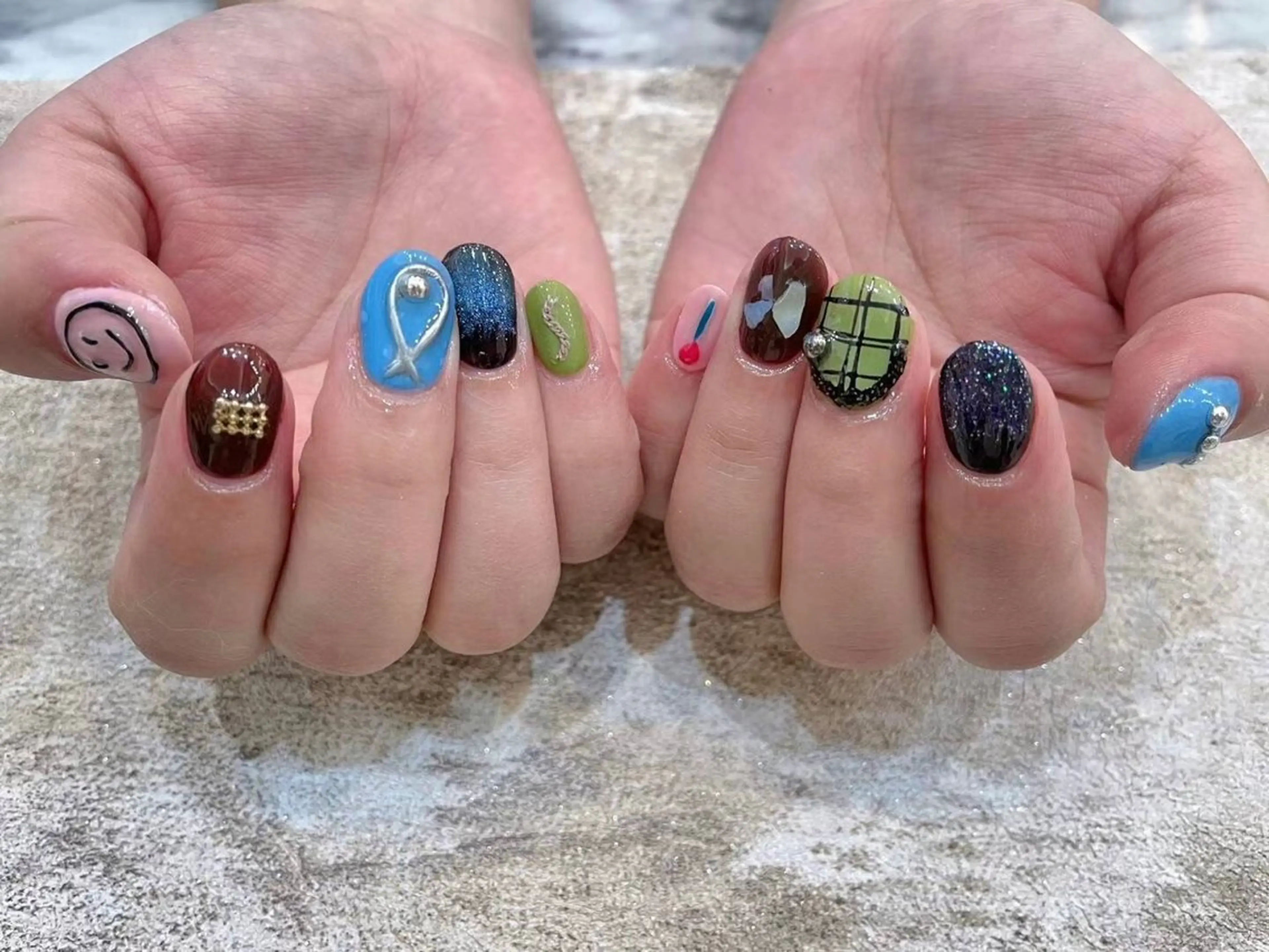 ネイル アートネイル フラワーネイル フットネイル ジェルネイル マグネットネイル My nail所属・babarla Nailのネイルデザイン