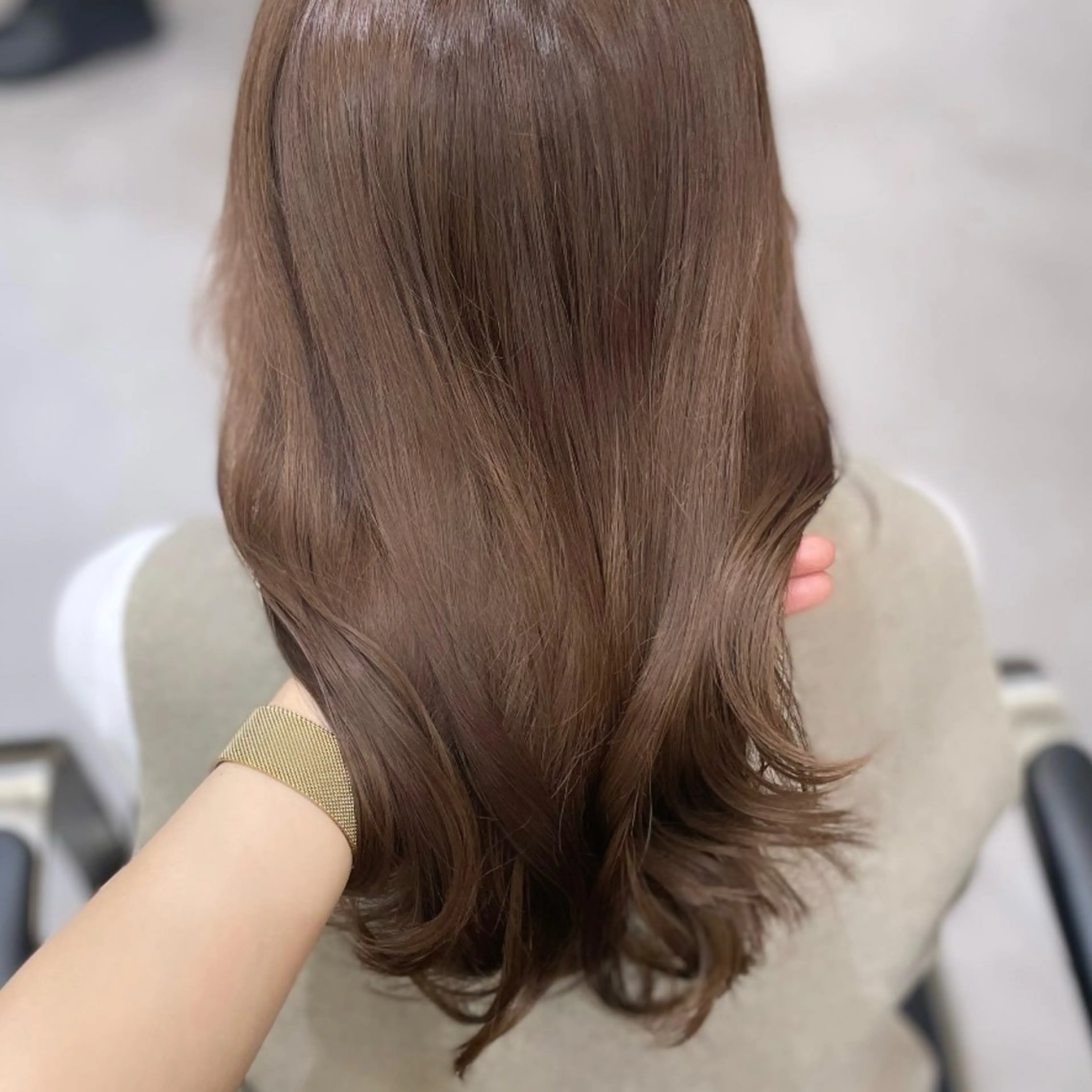 セミロング カラー 髪質改善 カット ヘアカラー Rui/透明感カラー 暖色/レイヤーカットのヘアスタイル