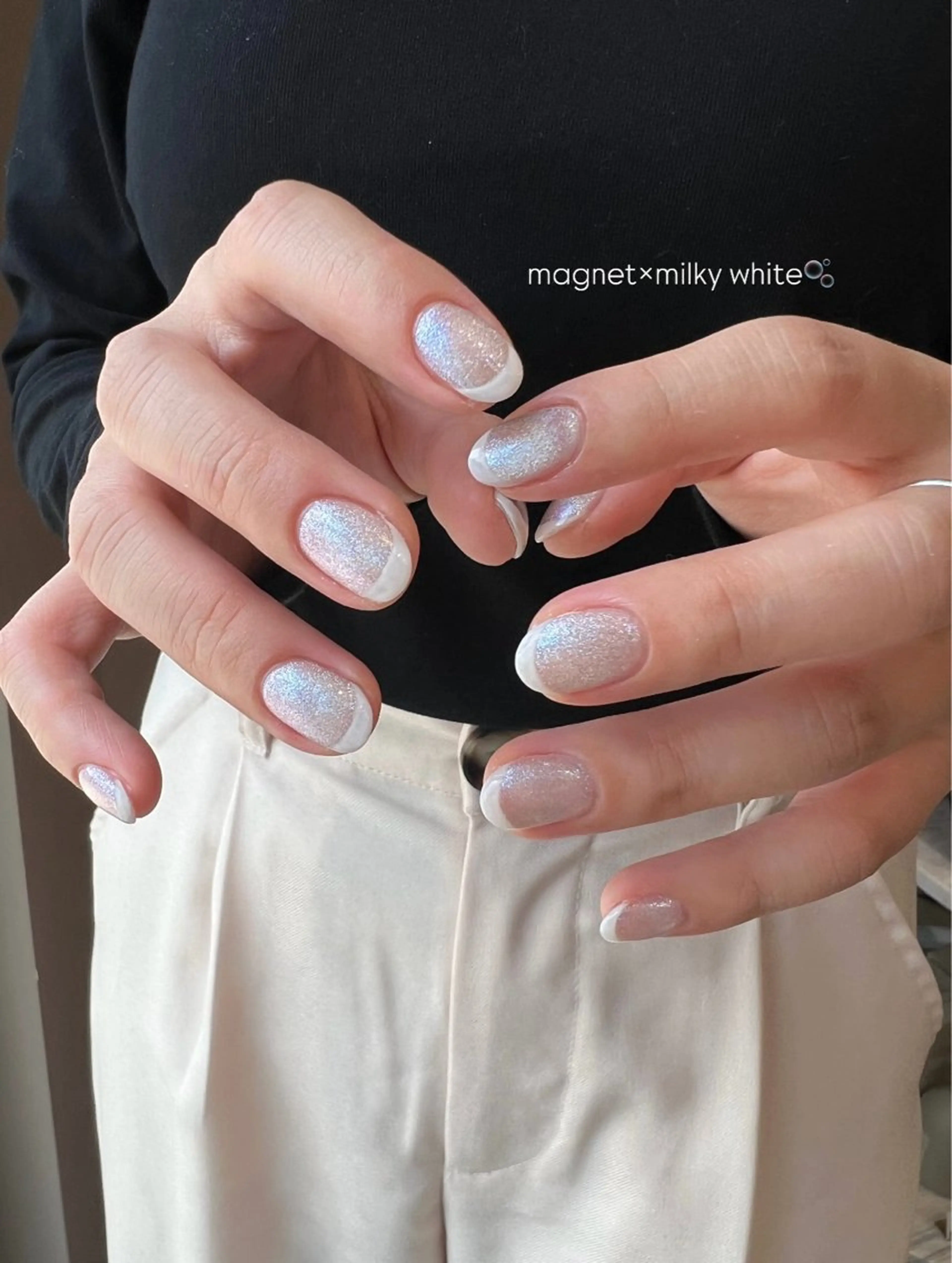 ネイル オーロラネイル フレンチネイル nail stand所属・西谷 愛依里のネイルデザイン
