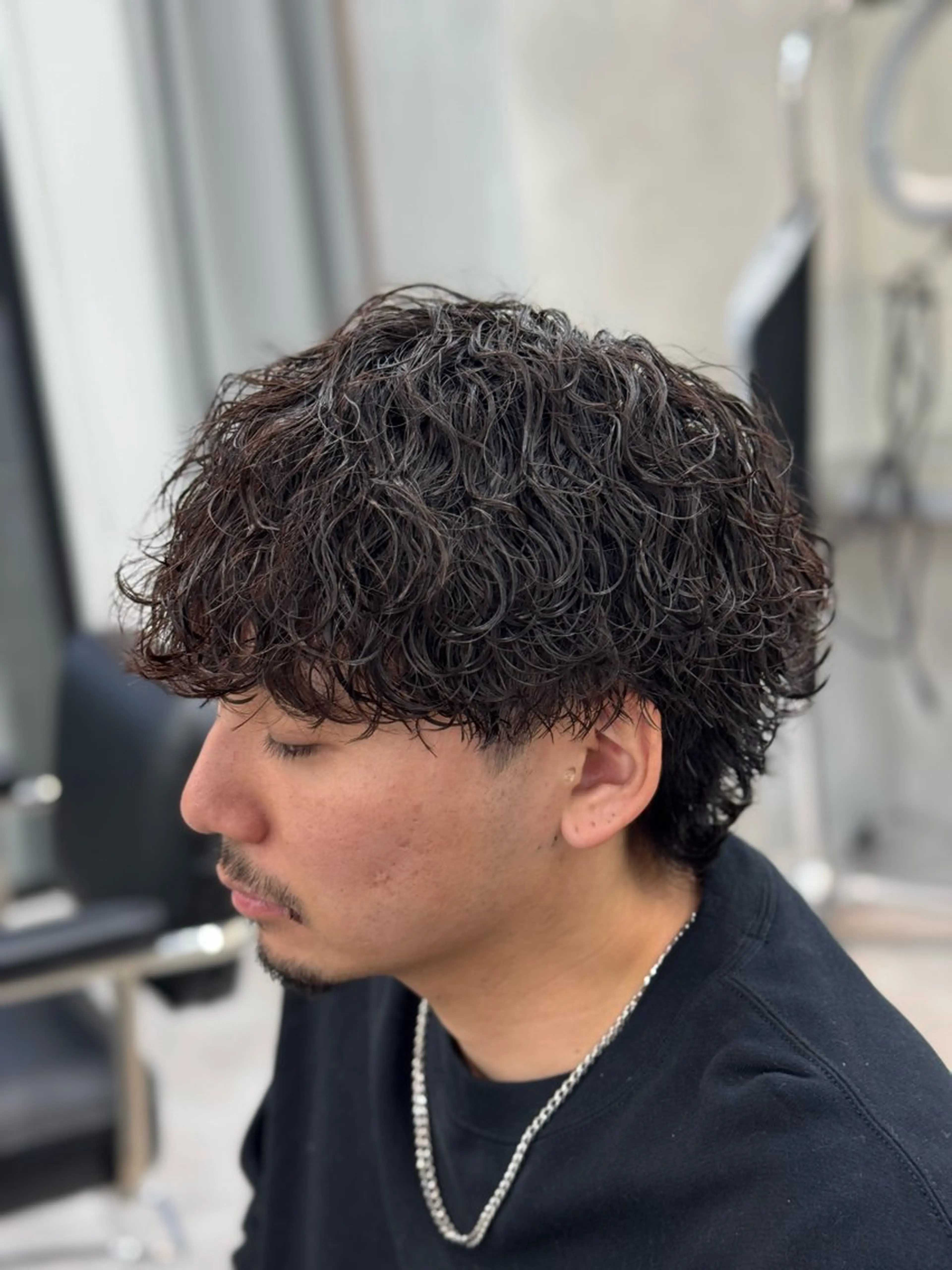 パーマ メンズ 波巻きパーマ メンズウルフカット ウルフカット カット パーマ 大宮メンズ特化/パー マ職人/小川藍人のヘアスタイル
