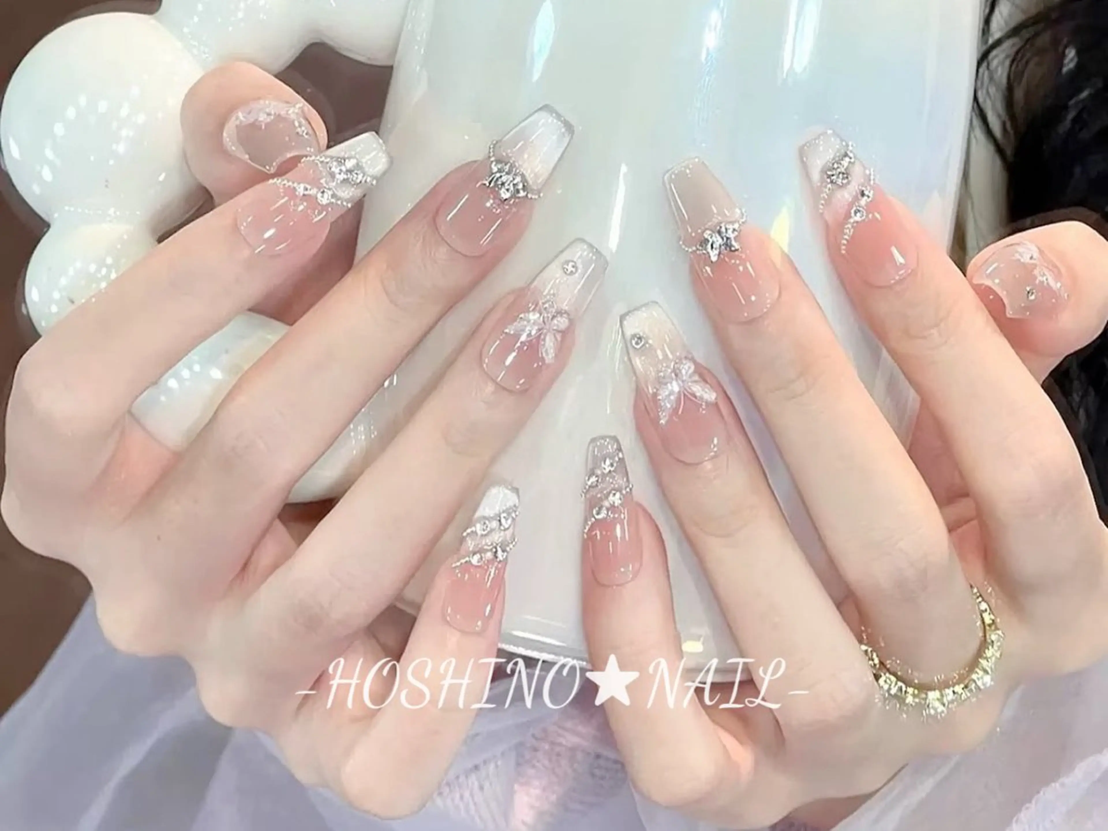 ネイル オーロラネイル チークネイル ドット フットネイル フレンチネイル ハンドネイル ★HOSHINO NAIL★新宿店のネイルデザイン