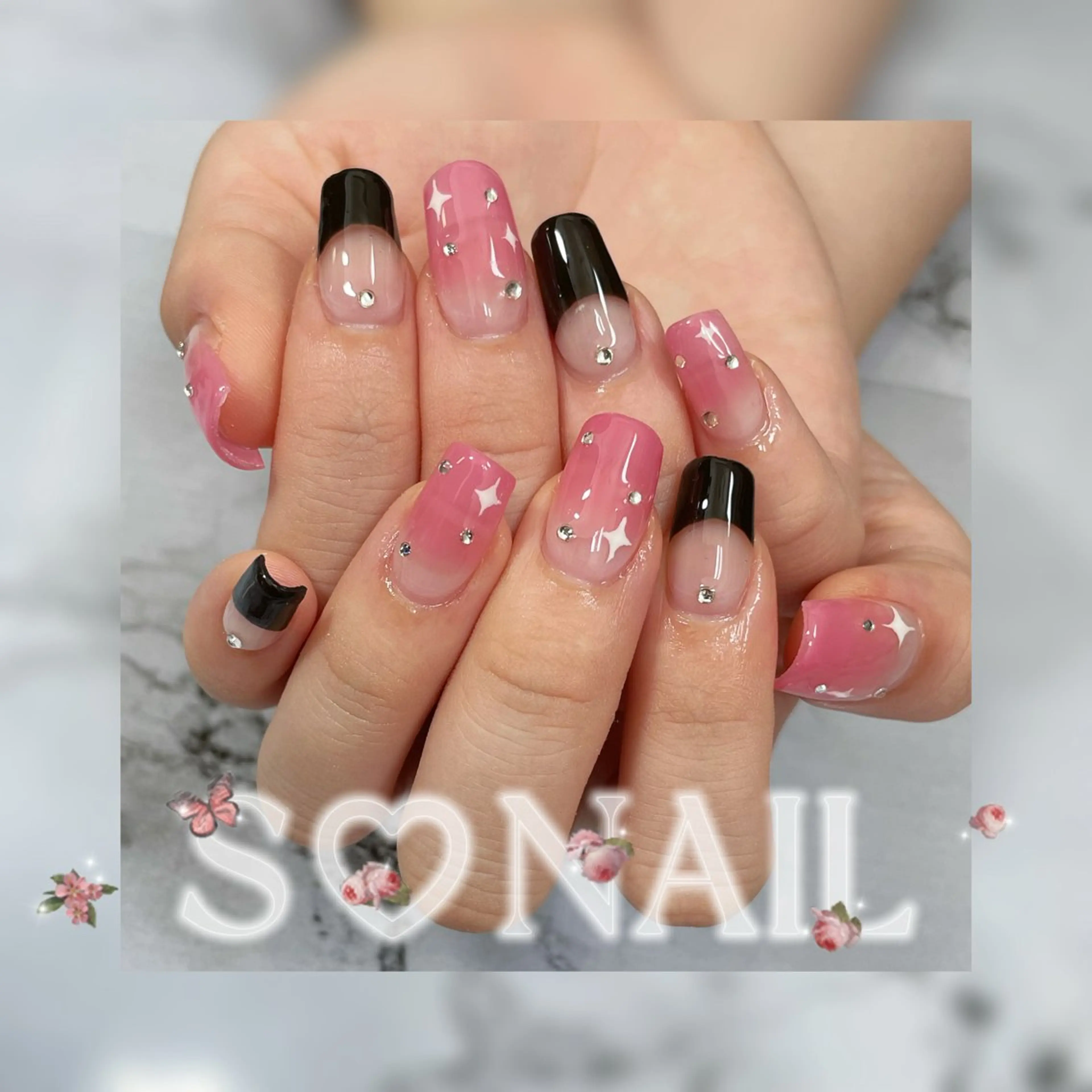 ネイル フレンチネイル 持ち込み ハンドネイル S♡NAIL所属・S.NAIL Suuのネイルデザイン