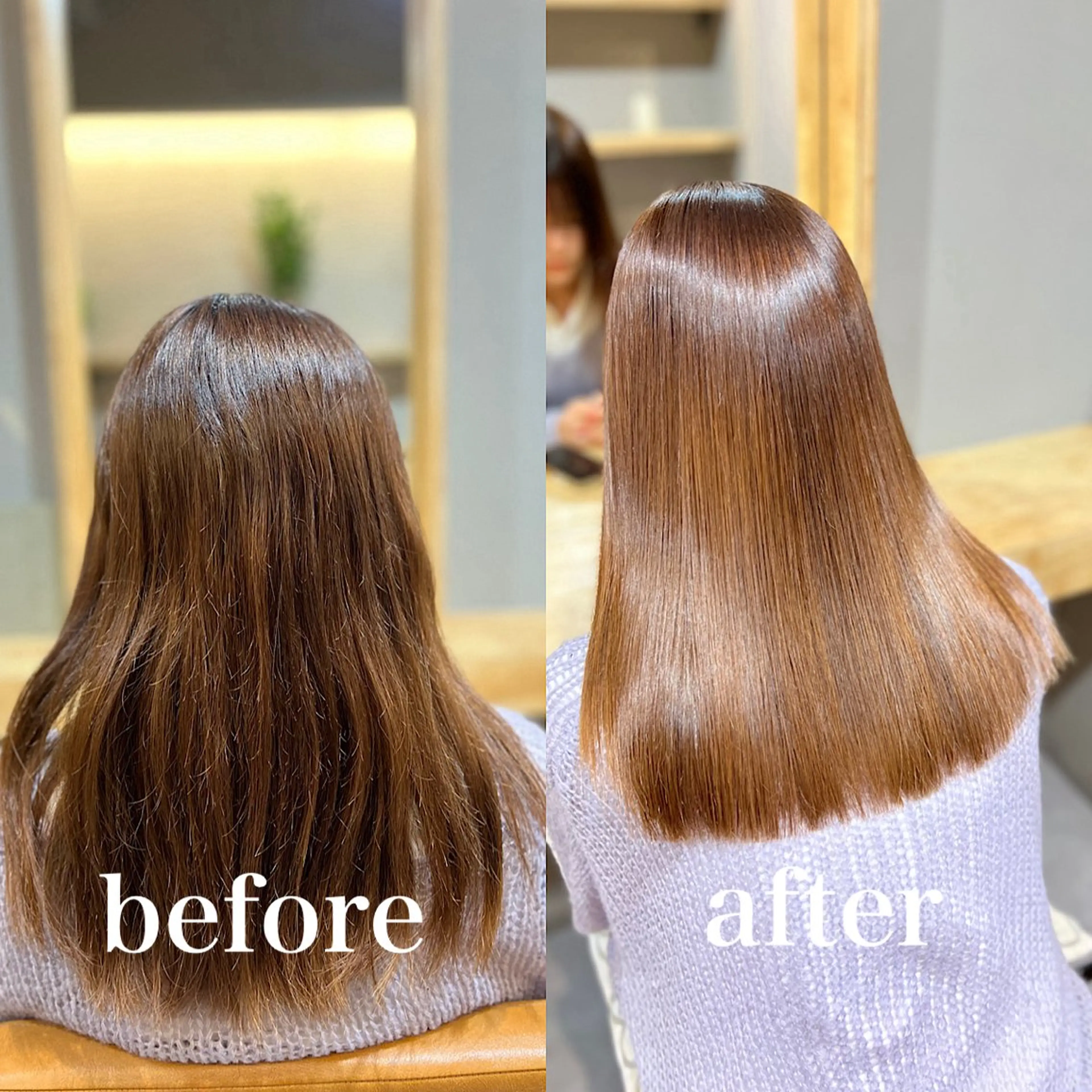 ロング くせ毛 髪質改善 縮毛矯正 神戸ボブ✂️ ioe三宮/田 伸佳のヘアスタイル