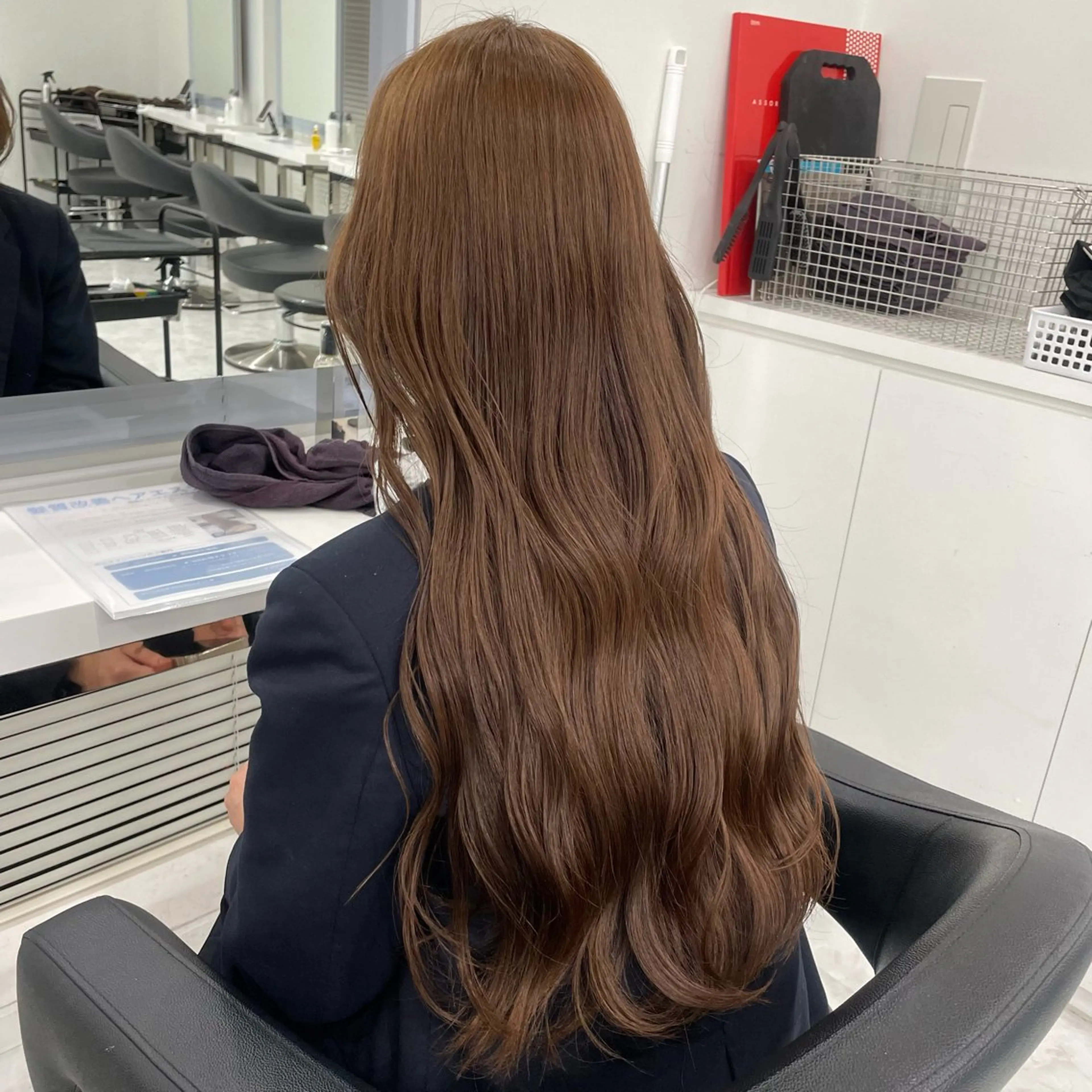 ミディアム ヘアカラー トリートメント ヘッドスパ ヘアセット 大人っぽ上品🤍韓国 レイヤー🤍ふうがのヘアスタイル