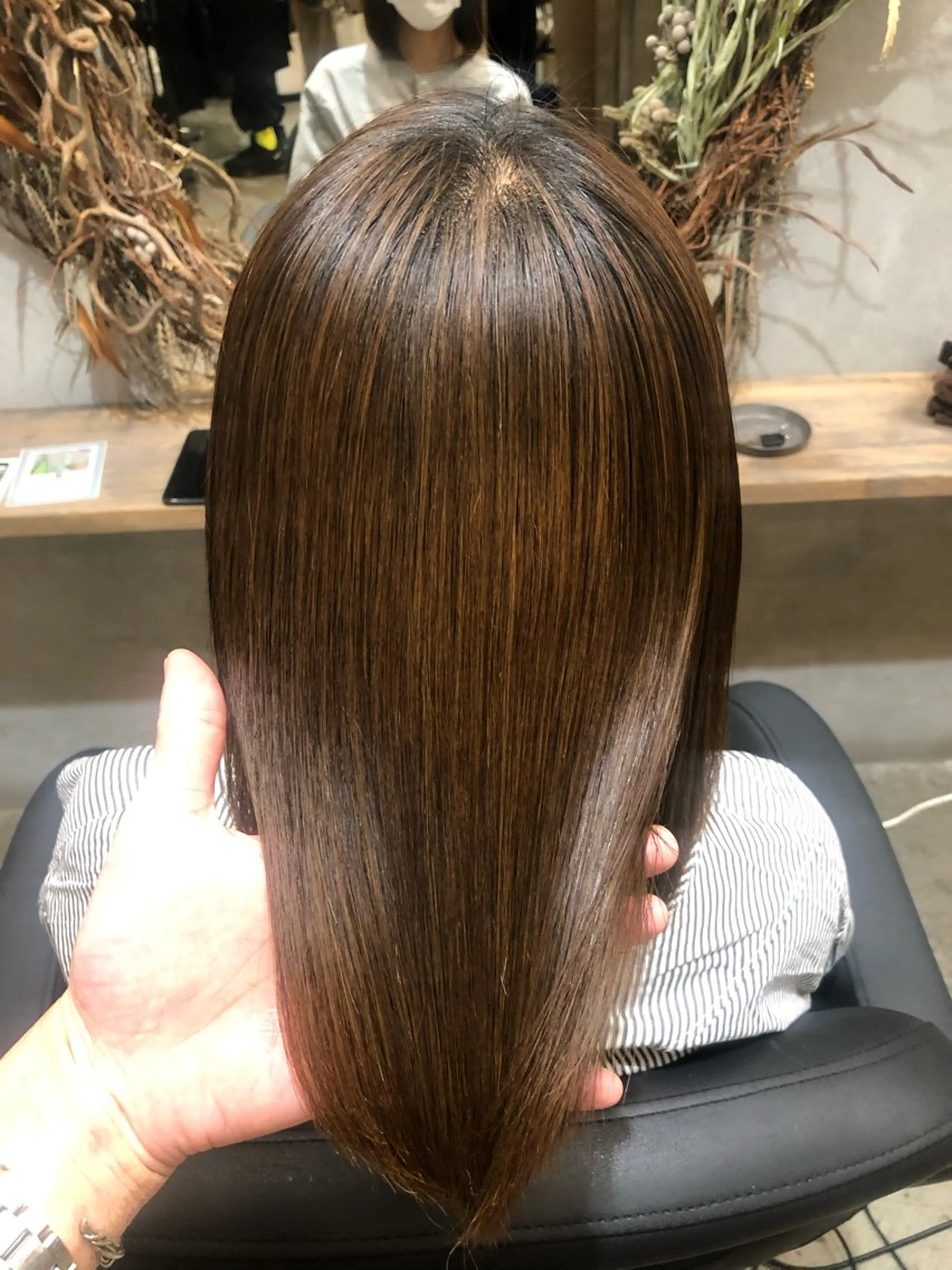 ロング カット 縮毛矯正 稲富 貴久のヘアスタイル
