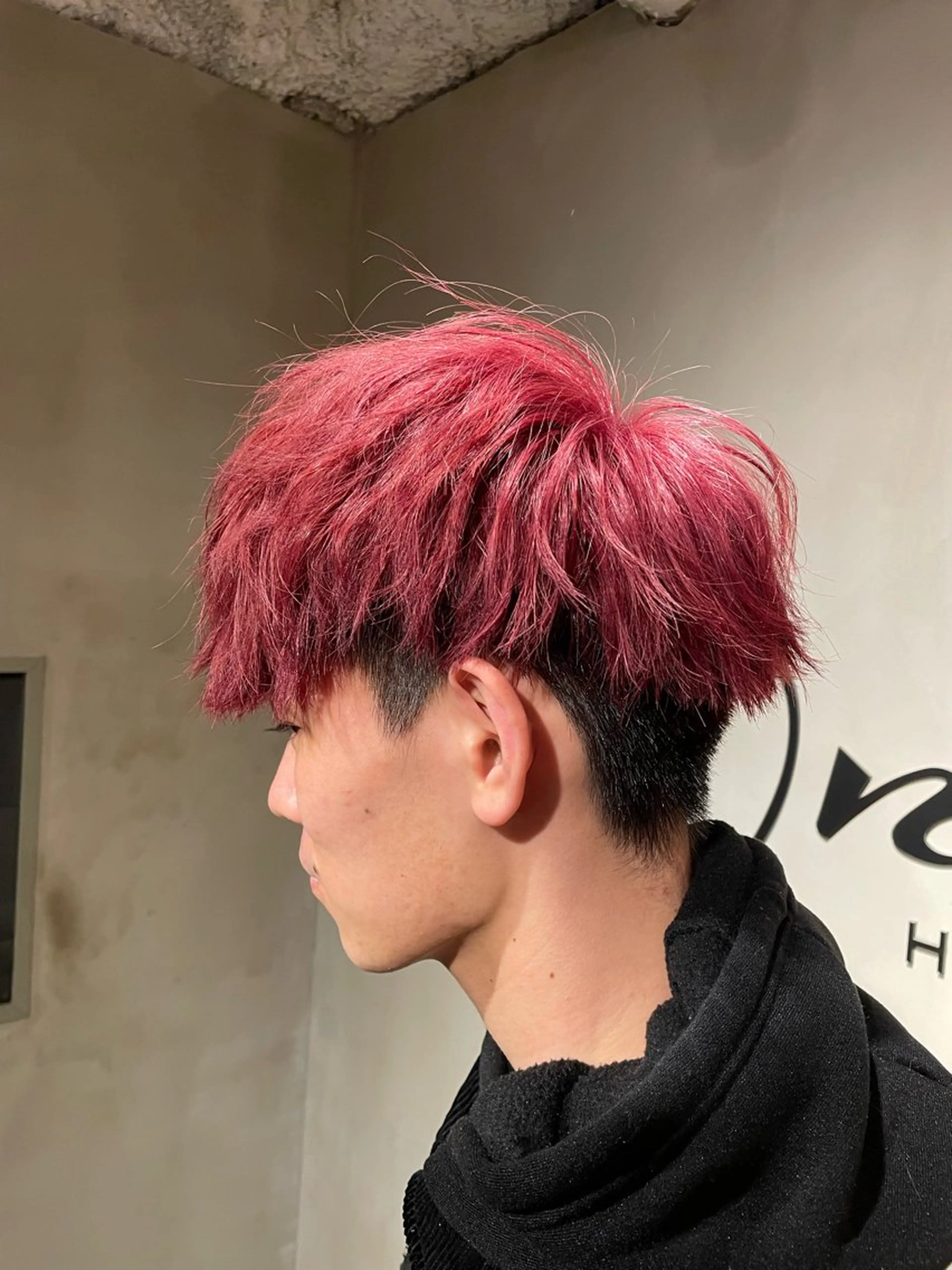 ショート カラー メンズ メンズブリーチ ブリーチ レッドカラー Once所属・🌐メンズカット 🌐Taketoのヘアスタイル