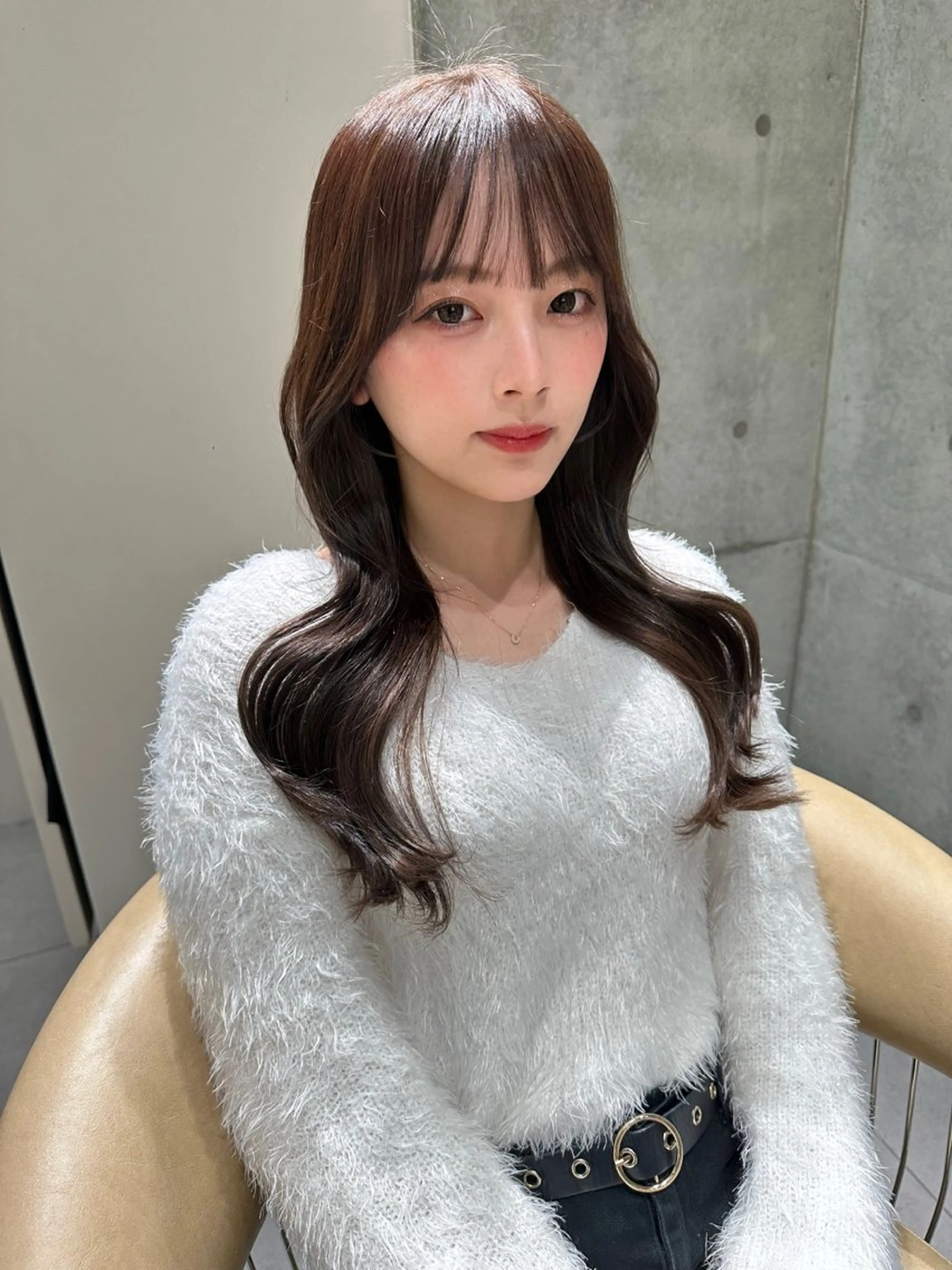 ロング エクステ 顔周りカット 髪質改善 韓国風ヘア レイヤーカット Lond  lea 🦋ayana🦋のヘアスタイル