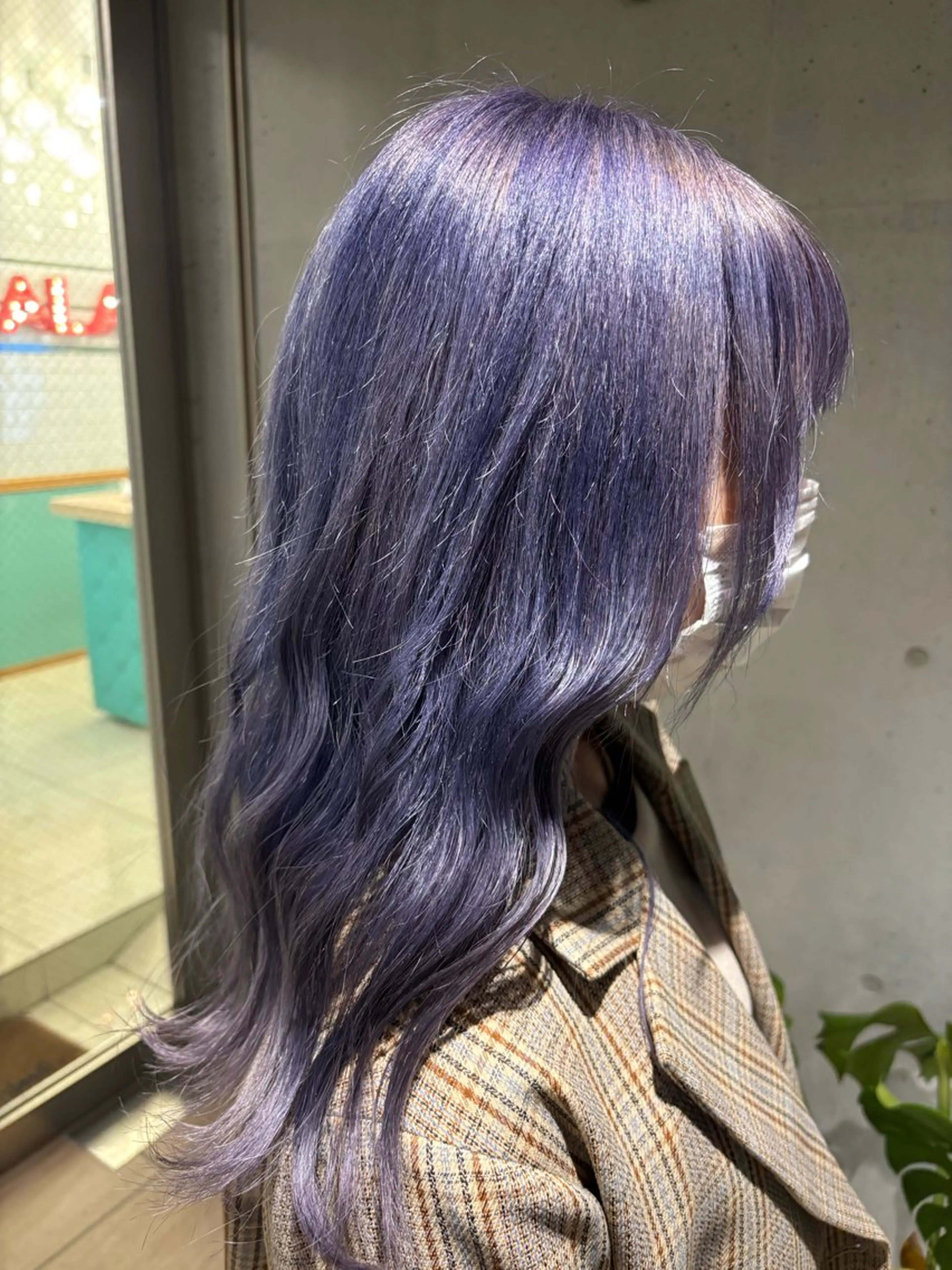 ミディアム カラー ラベンダーカラー 韓国ヘアハイトーン 👾はちす👾のヘアスタイル