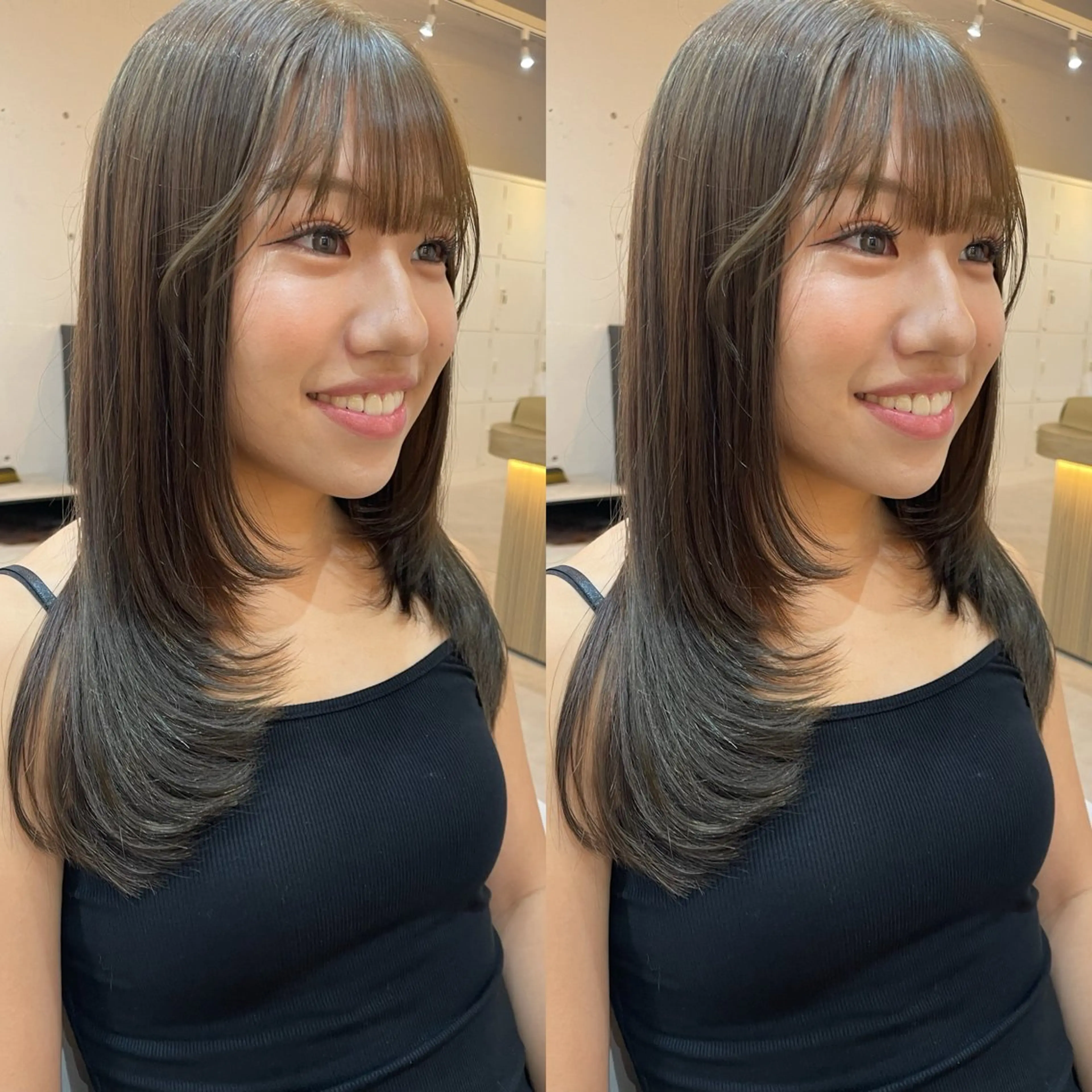 ロング カラー カット ヘアカラー トリートメント ヘアセット ブリーチ無しダブル カラー🦕まどかのヘアスタイル