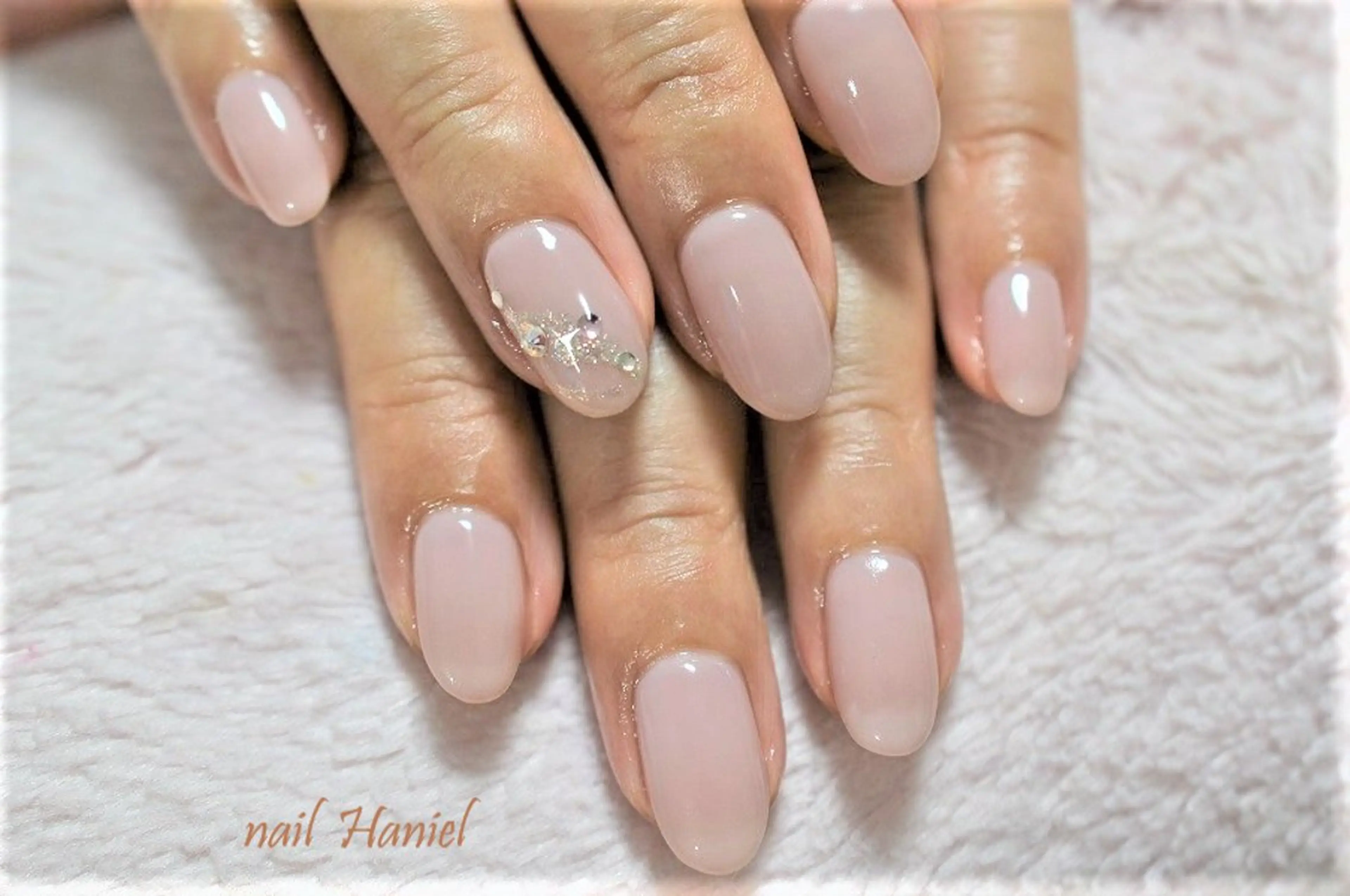 ネイル ジェルネイル オフィスネイル ワンカラーネイル パラジェル 冬ネイル nail Haniel所属・半蔵門サロンハニエル 魅神 ちよのネイルデザイン