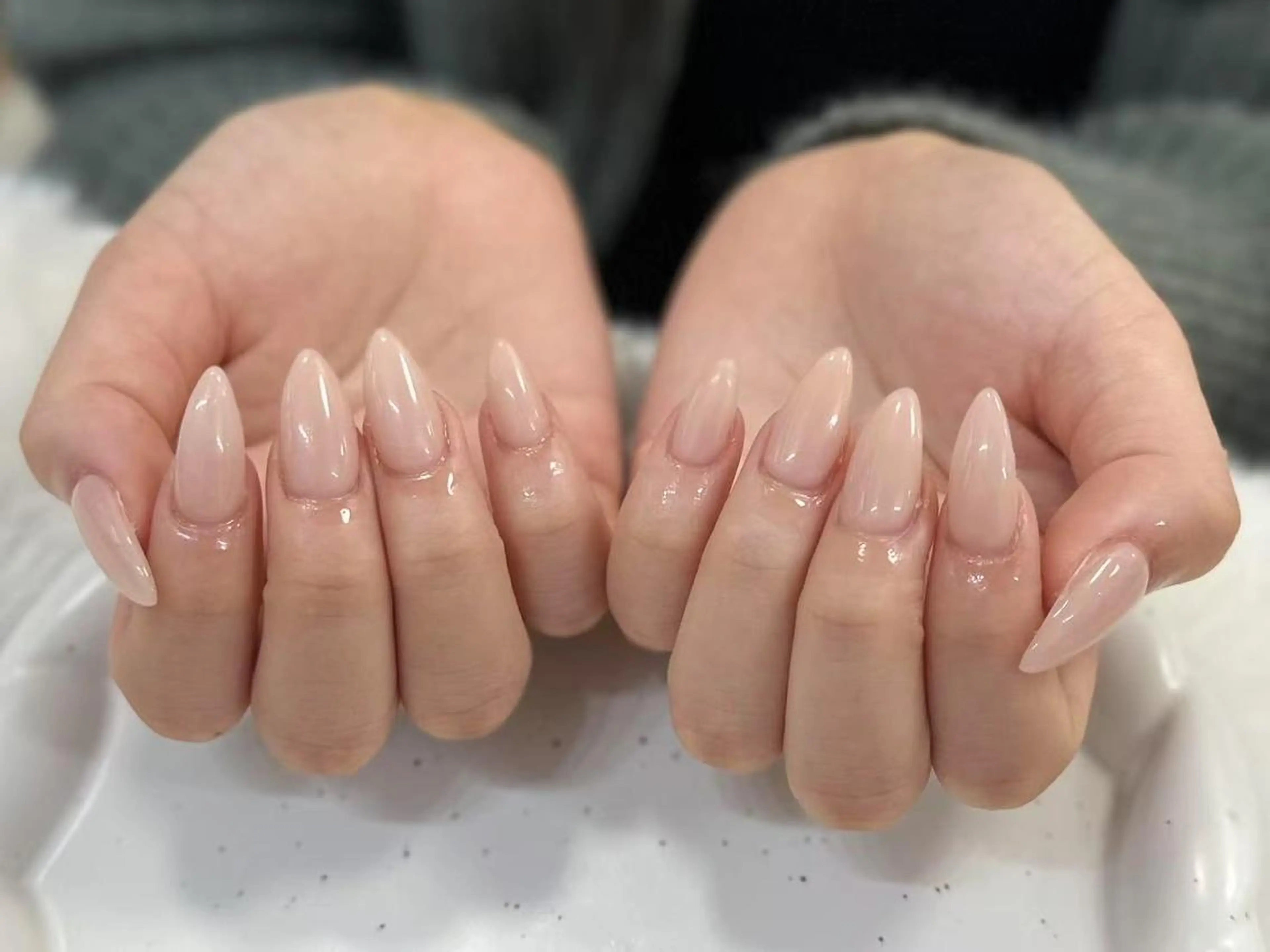 【当店では自爪を削らないベースジェル使用】2色OK◎ワンカラー/ラメグラデーション。【オフなし】の写真