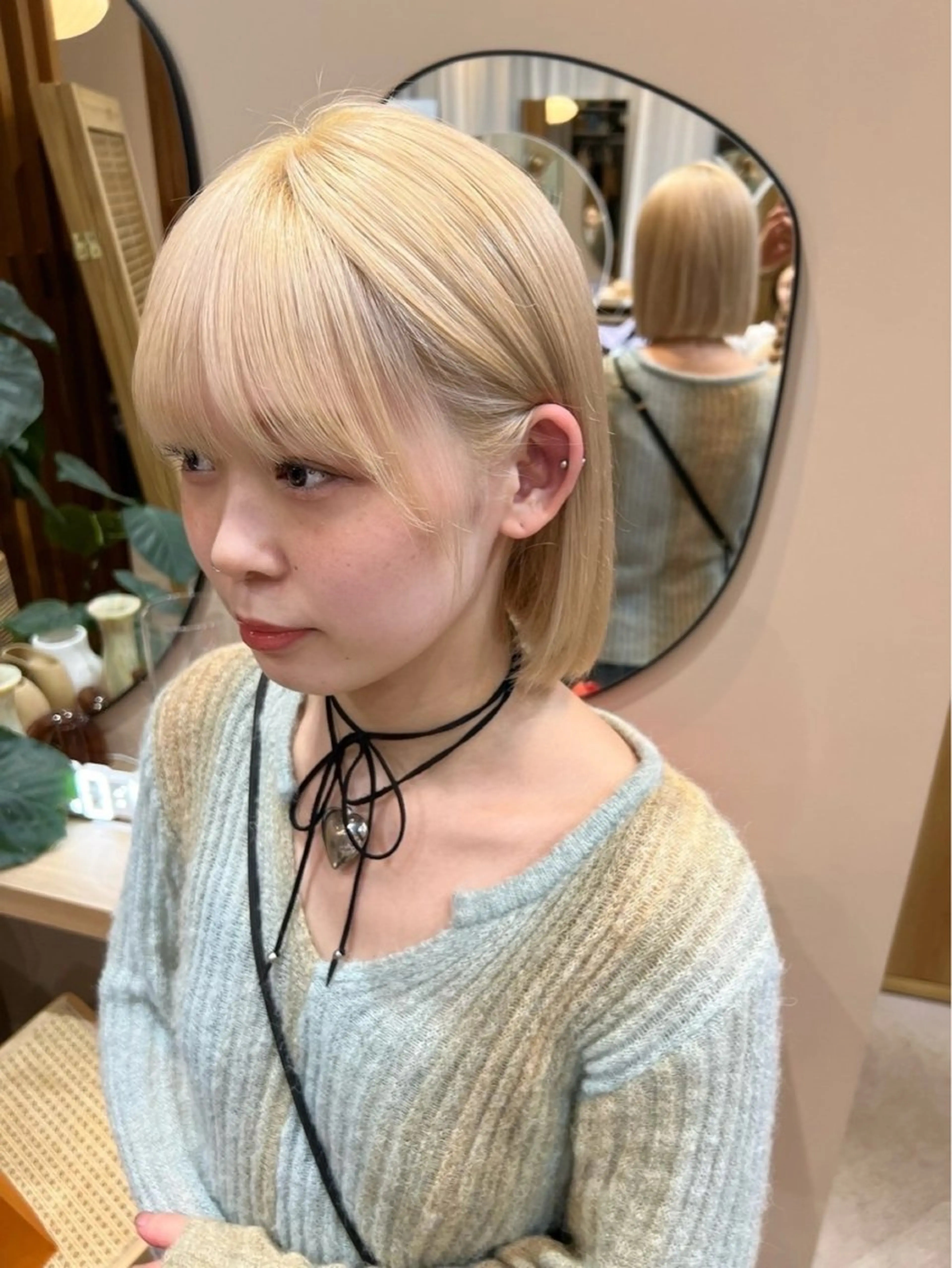 ショート カラー ブリーチ/暖色/ ダブルカラー/ゆきなのヘアスタイル