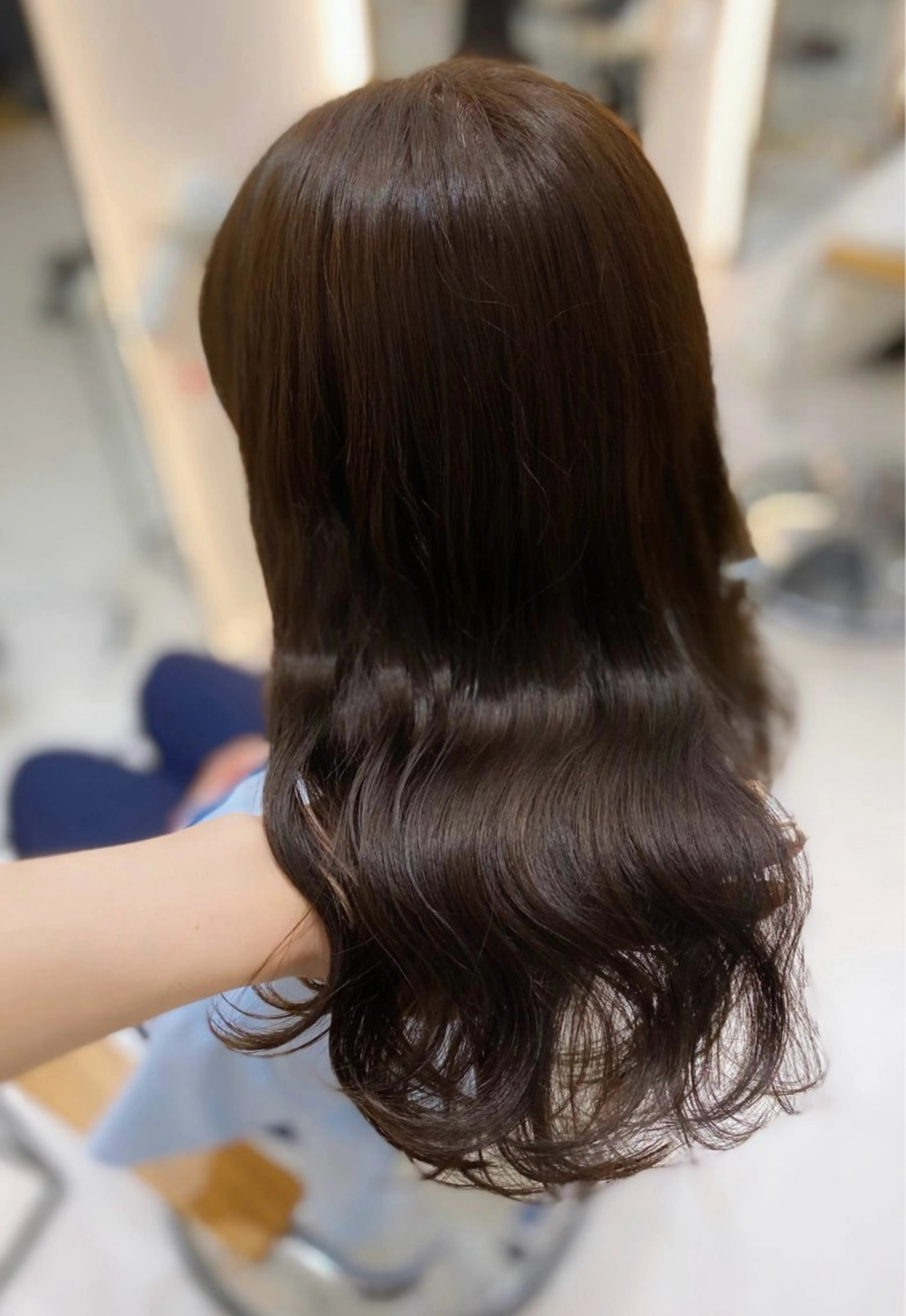 セミロング カラー ケアカラー グレージュ オリーブグレージュ オリーブグレー カット ヘアカラー トリートメント 艶髪・透明感カラー・ 韓国ヘア・Yuriのヘアスタイル
