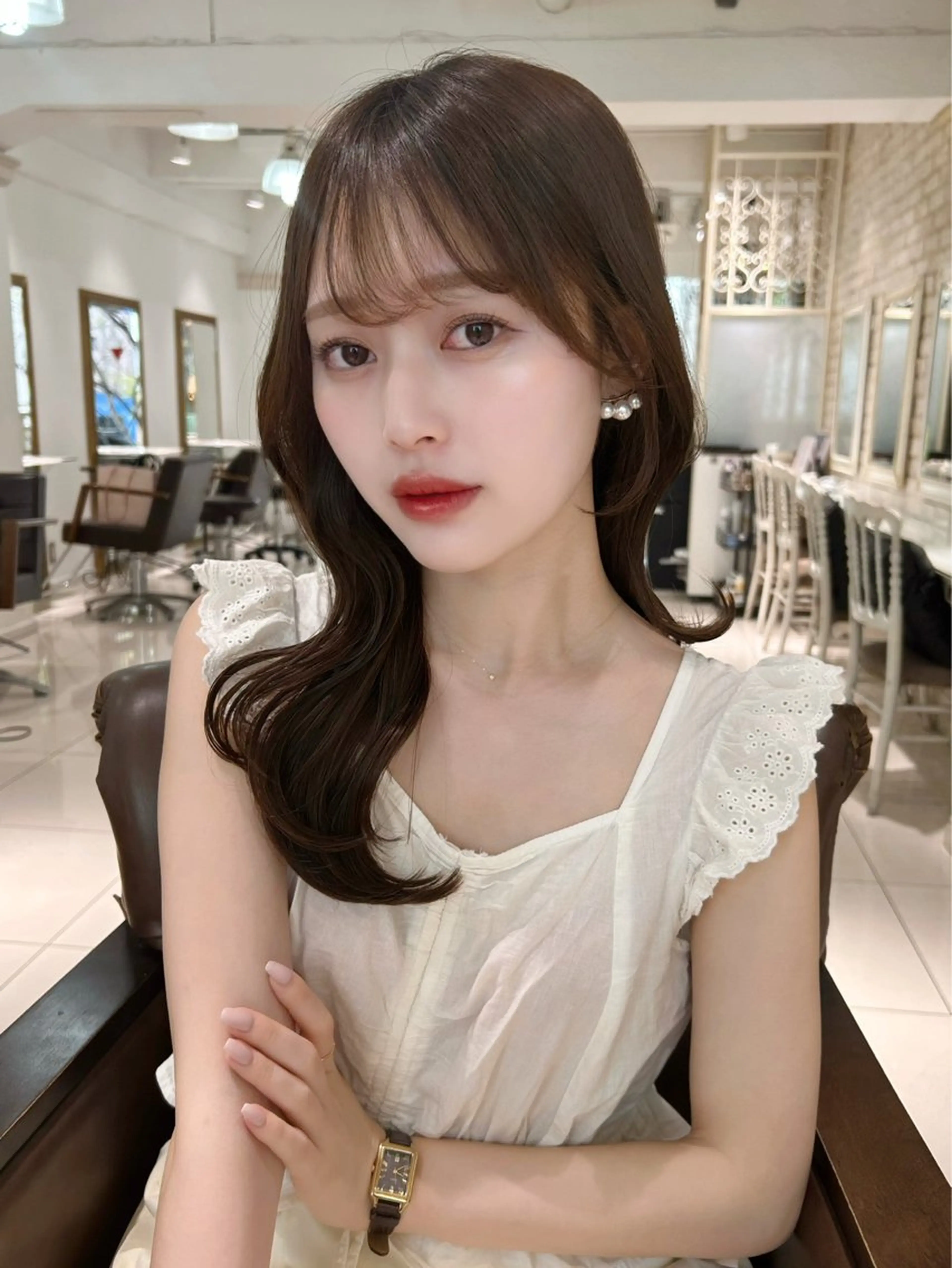 セミロング カット ヘアカラー トリートメント 縮毛・髪質改善🩰 mai🐰ྀི🤍のヘアスタイル