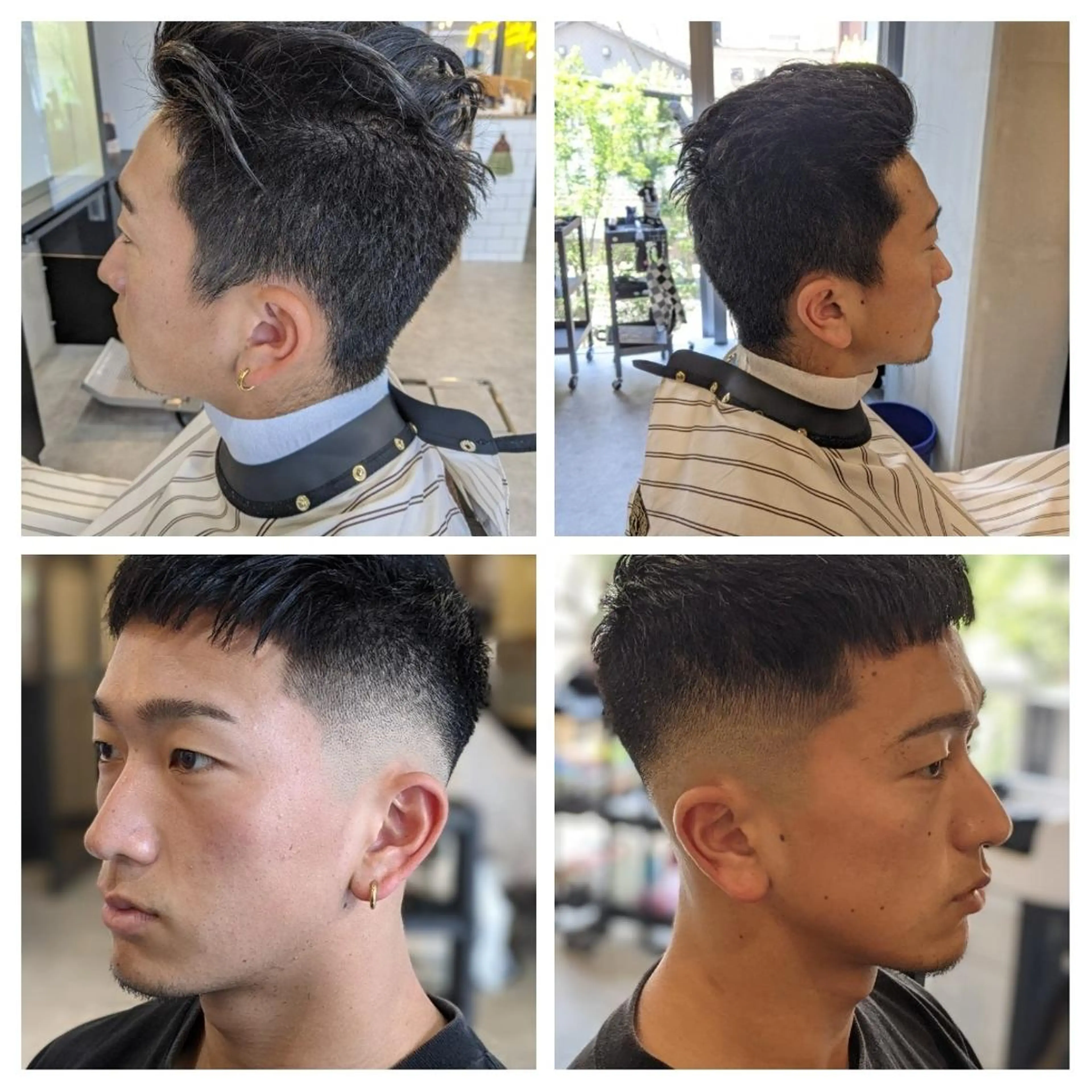 ショート メンズ フェードカット スキンフェード カット ヘアセット FRANK'SBARBER所属・💈山本  卓士💈のヘアスタイル
