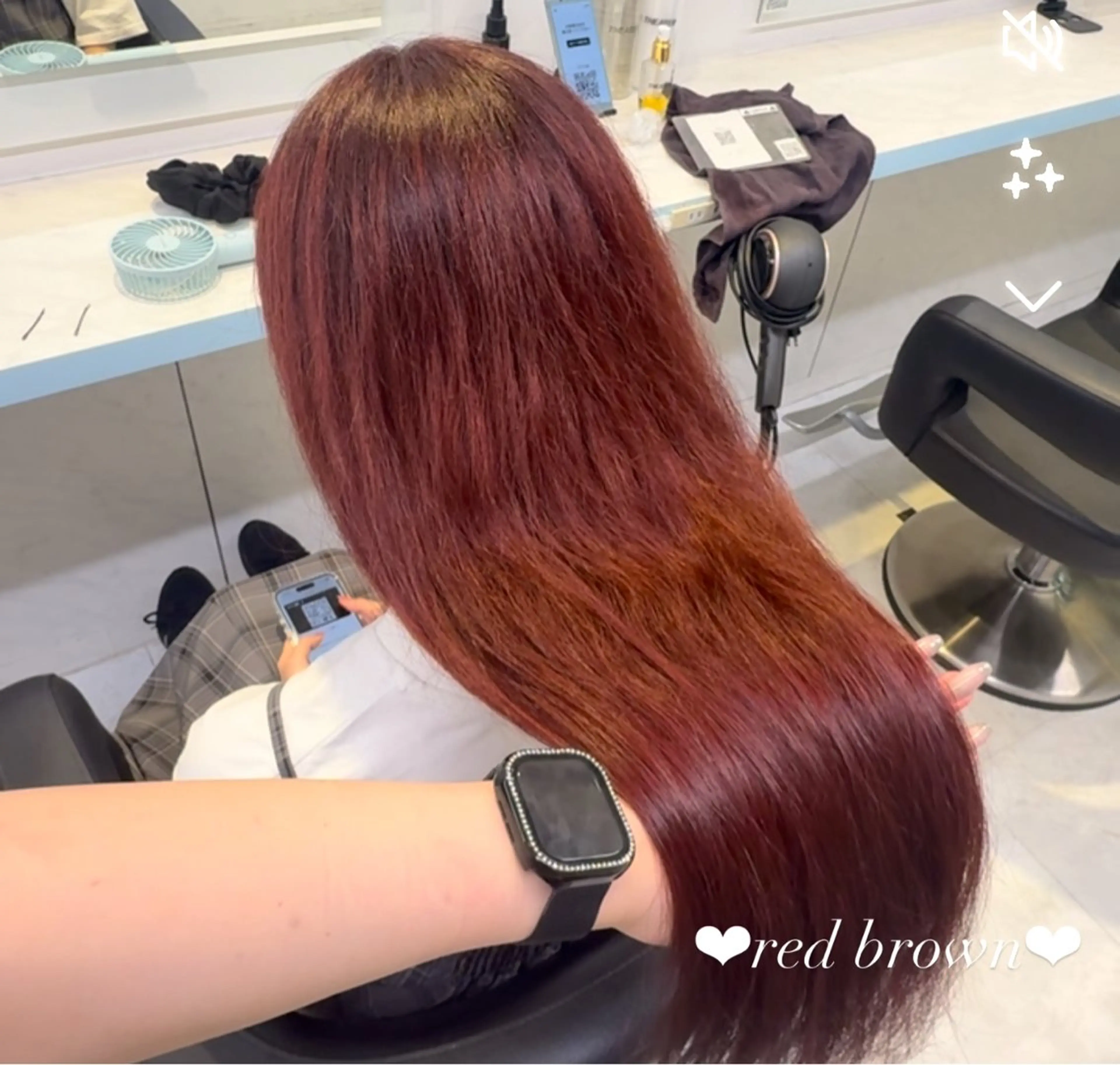 ロング カラー ヘアカラー トリートメント ブリーチなし🍒中韓 /暖色系🍒のヘアスタイル