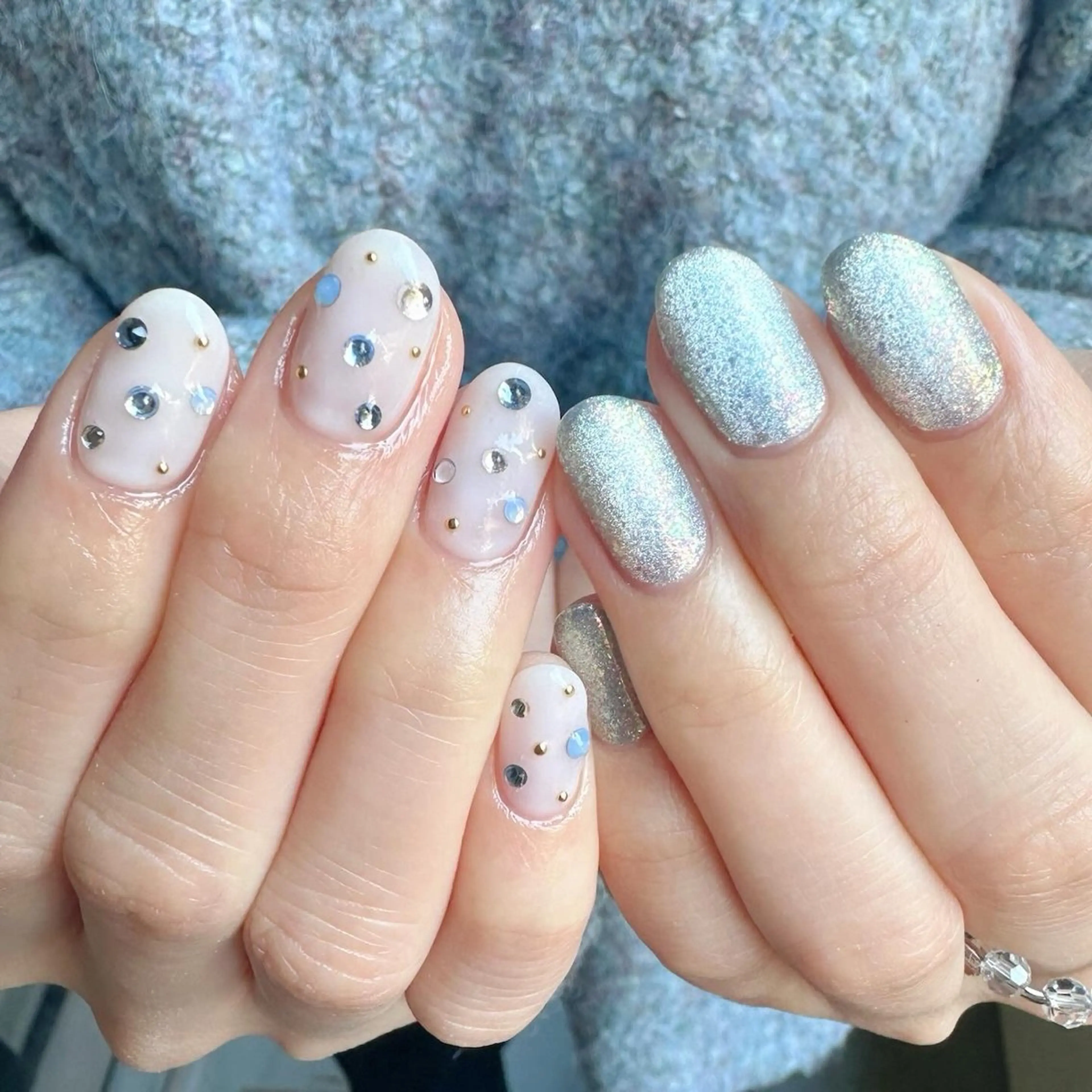 ネイル アートネイル オーロラネイル 氷ネイル・うるうるネイル 韓国ネイル ニュアンスネイル 🪞KAPE NAIL 🪞のネイルデザイン