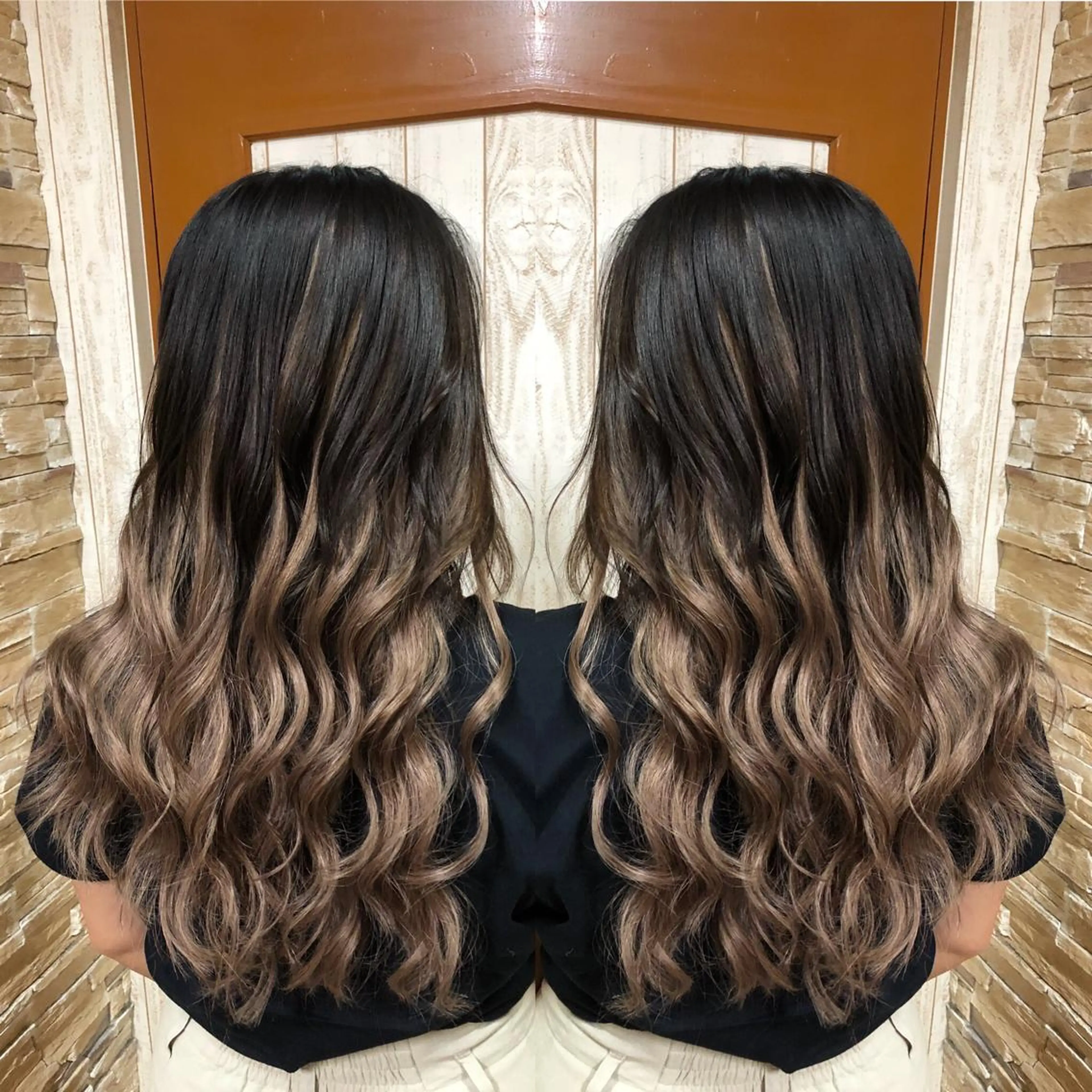 ロング カラー kr2s アメ村のヘアスタイル