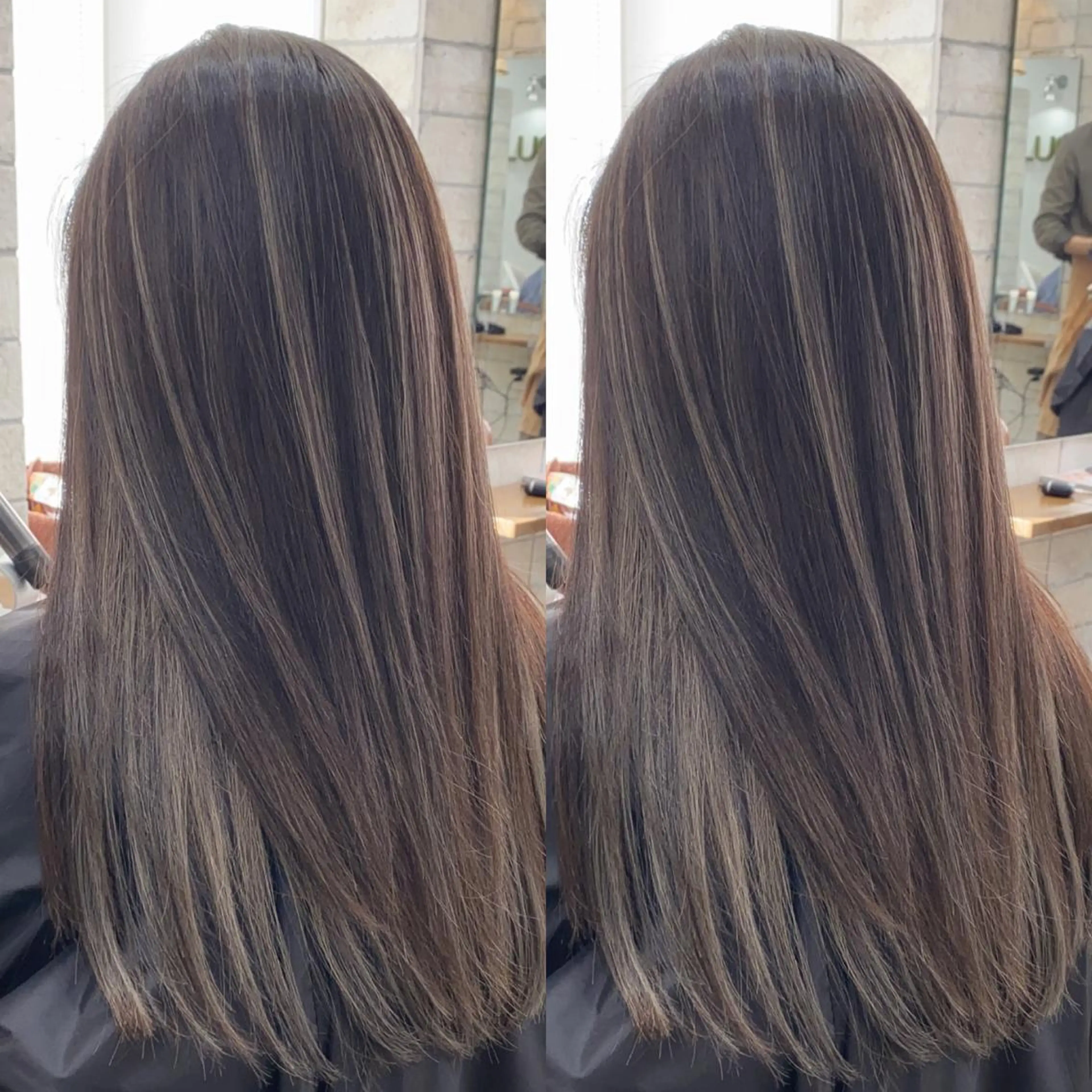 ロング カラー パーマ ヘアアレンジ メンズ キッズ ネイル マツエク・マツパ カット ヘアカラー ハイライト、レイヤー カット/西梅田/中西のヘアスタイル