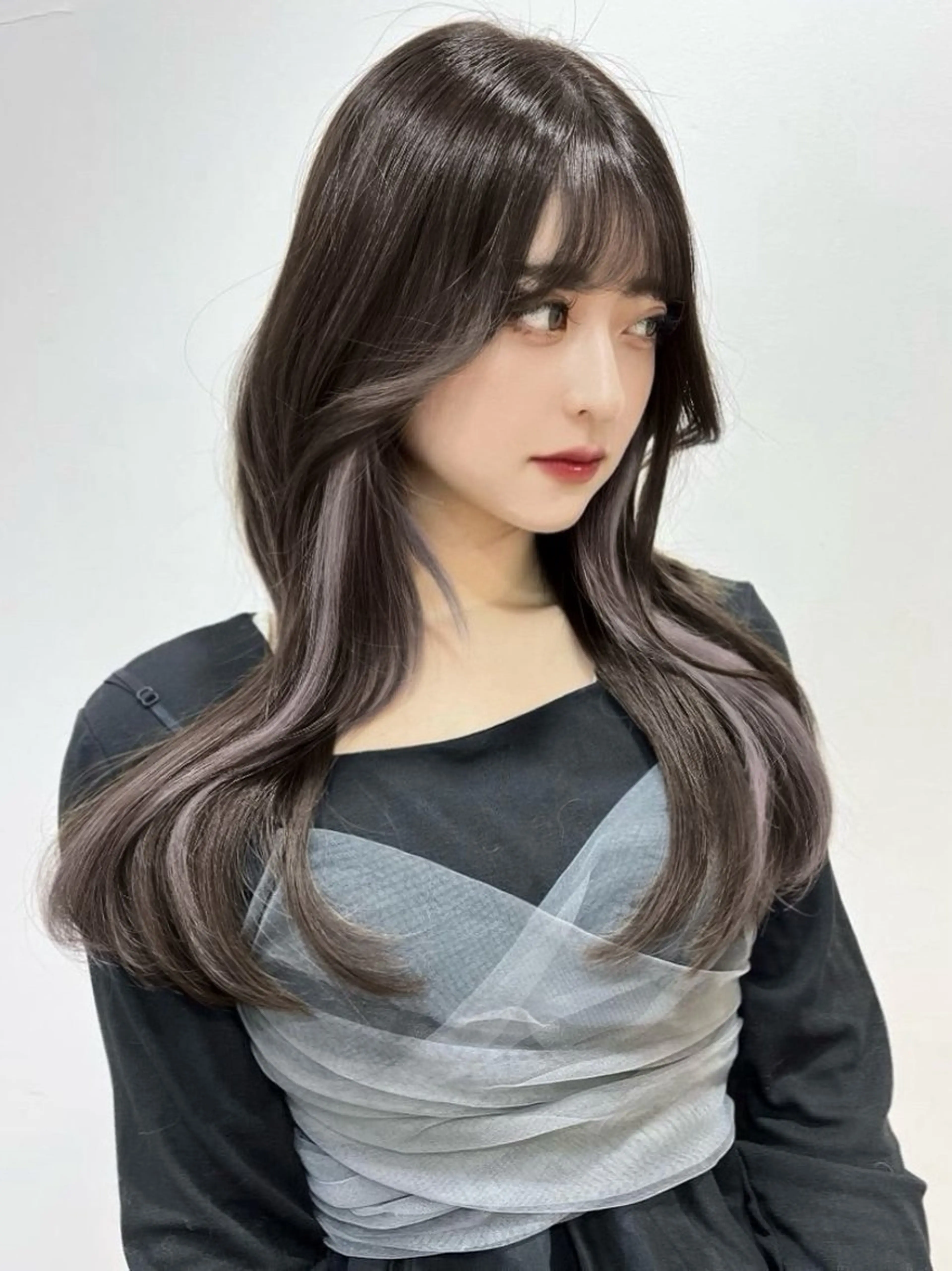 カラー 韓国メンズ特化 ダウン・毛流れパーマのヘアスタイル
