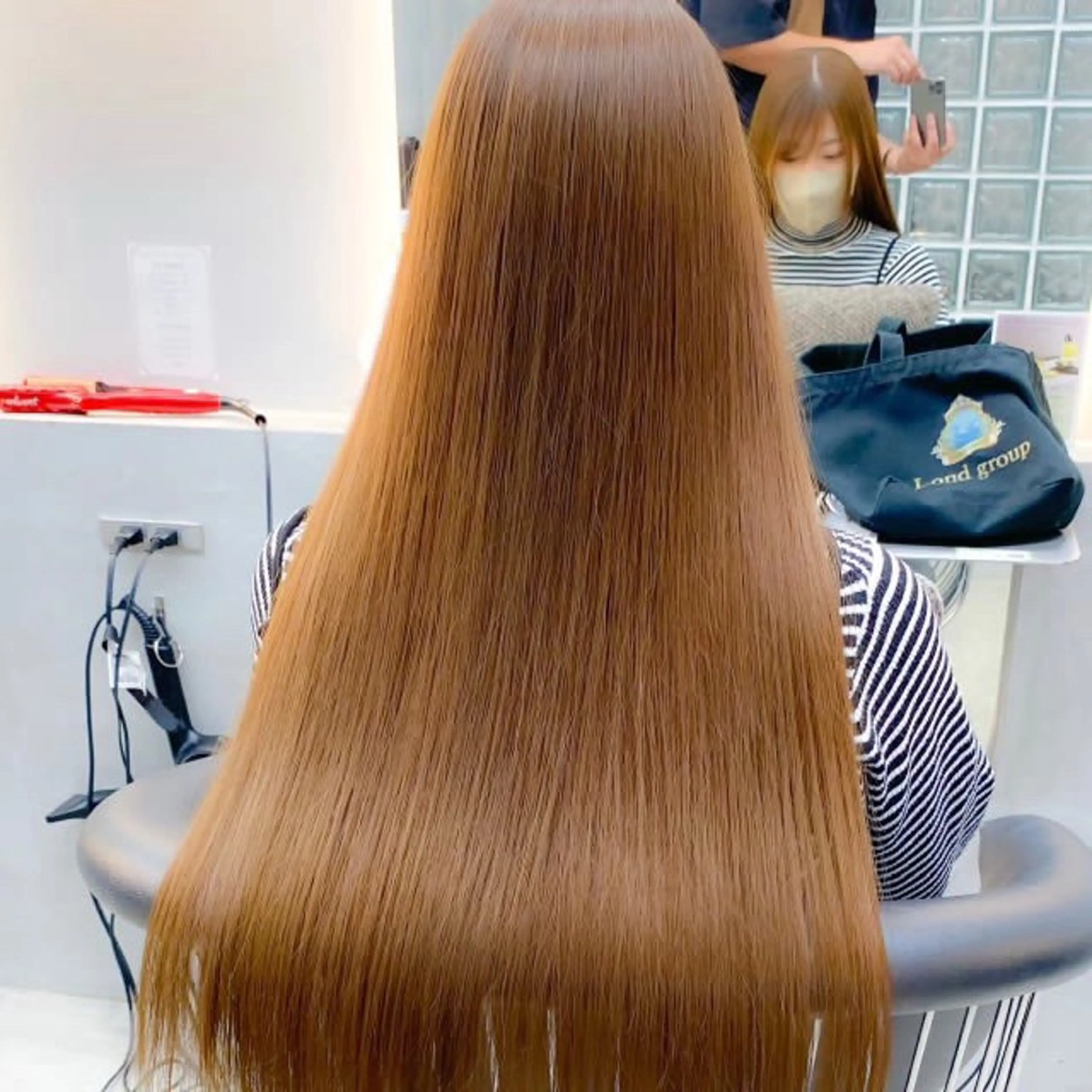 ロング カラー ヘアカラー トリートメント 艶カラー/縮毛矯正 髪質改善/ 渡邊莉玖のヘアスタイル