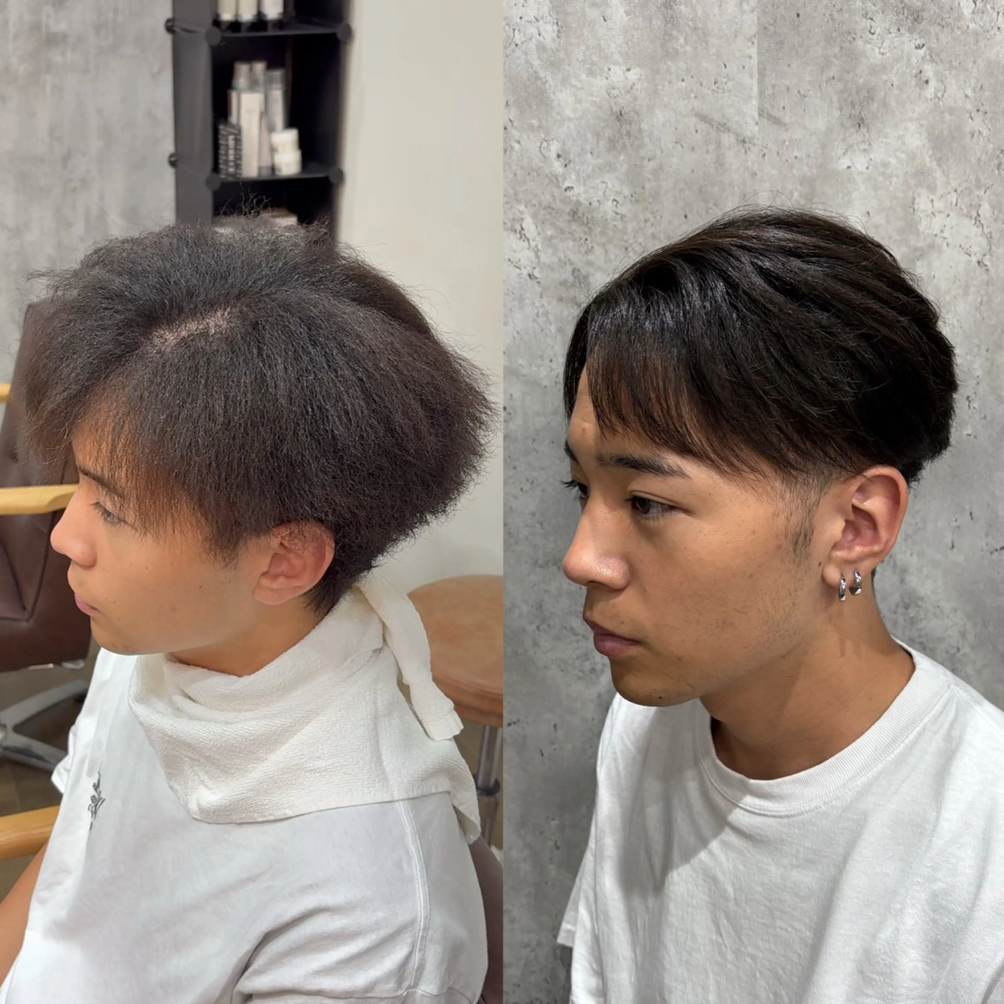 ショート パーマ メンズ 縮毛矯正 カット 縮毛矯正 カルマ・ニュアンス パーマ　須田龍世のヘアスタイル
