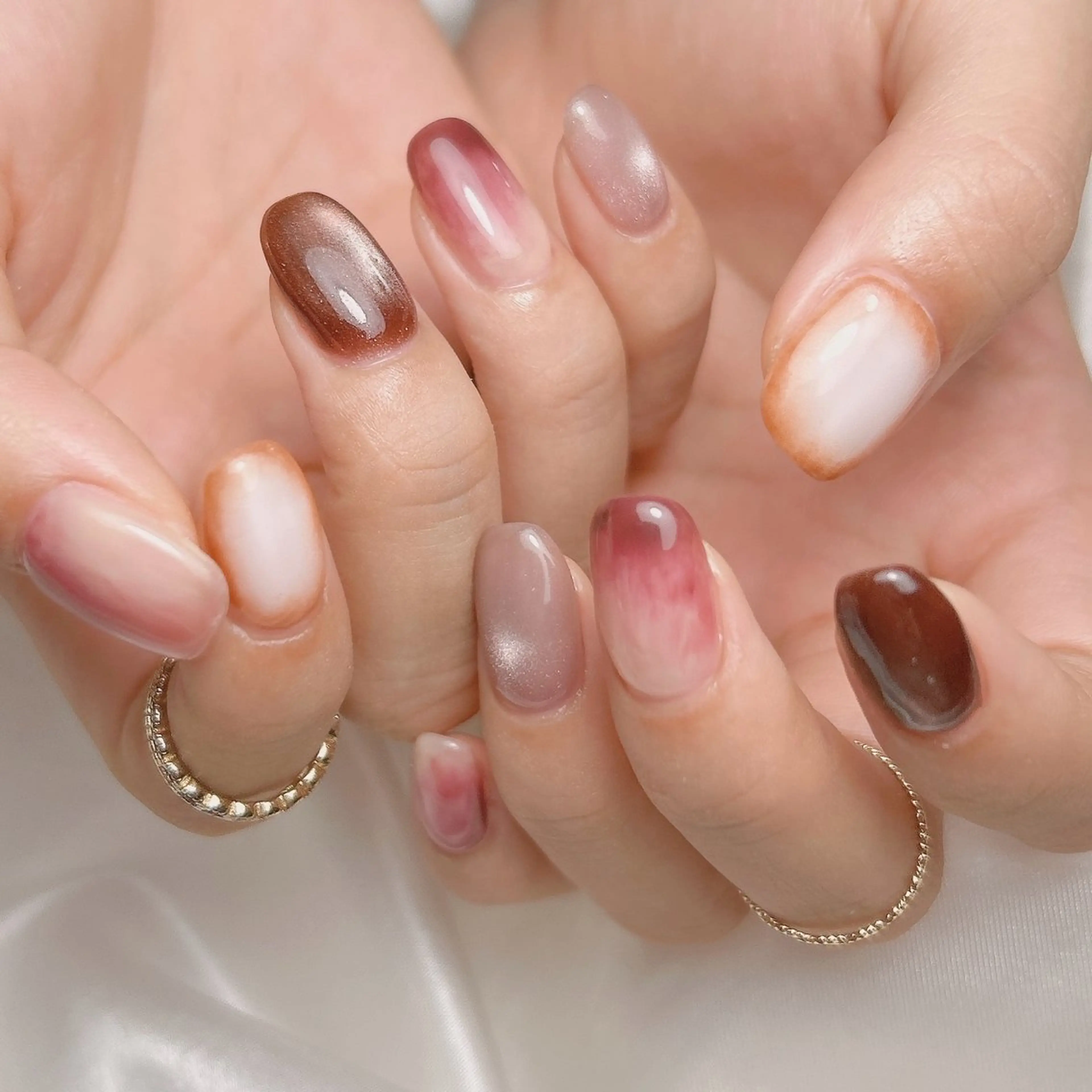 ネイル ニュアンスネイル ハンドネイル junna のぞいてねのネイルデザイン