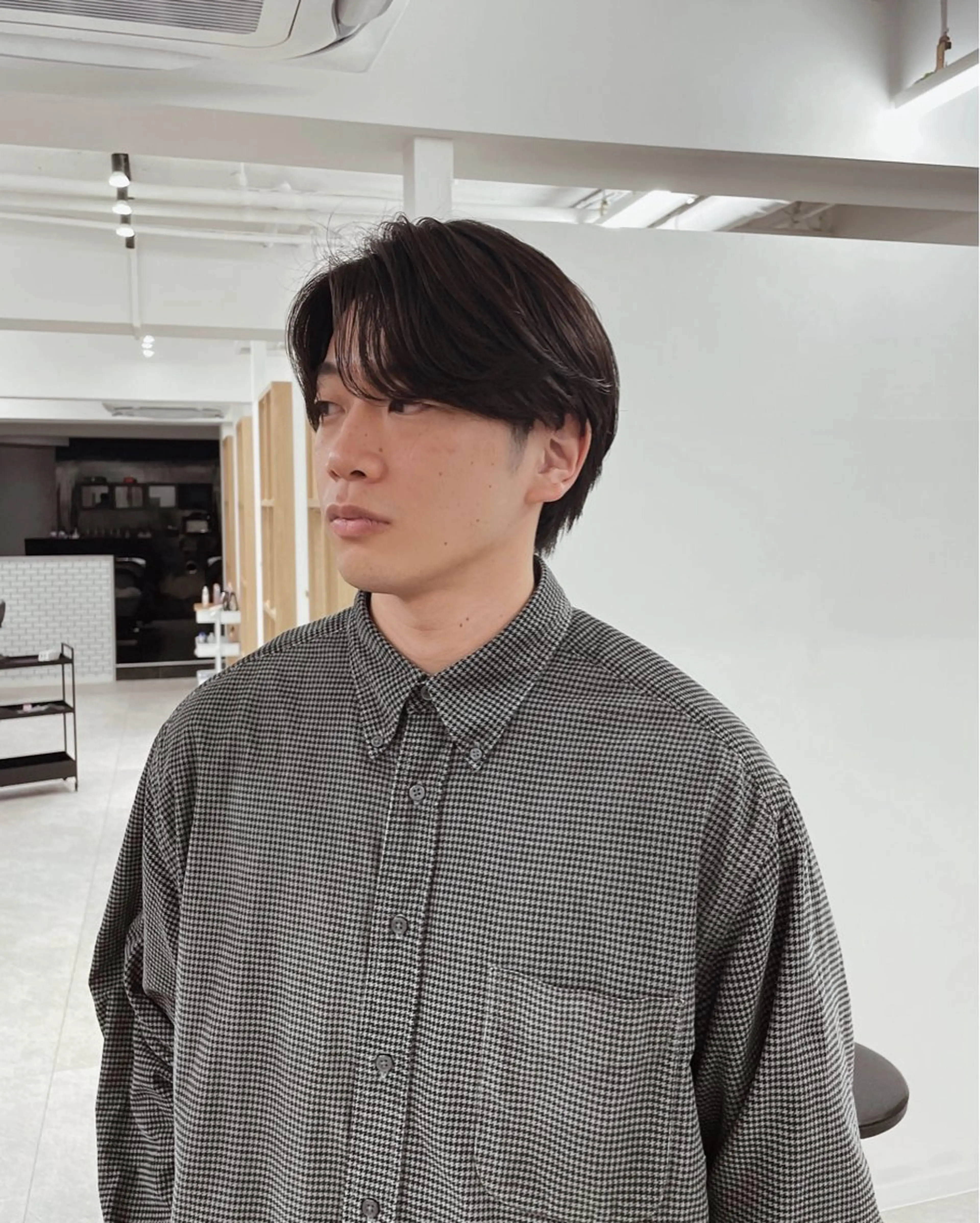 ミディアム パーマ メンズ ミディアムパーマ メンズパーマ ニュアンスパーマ カット パーマ メンズ特化 /KAKERUのヘアスタイル