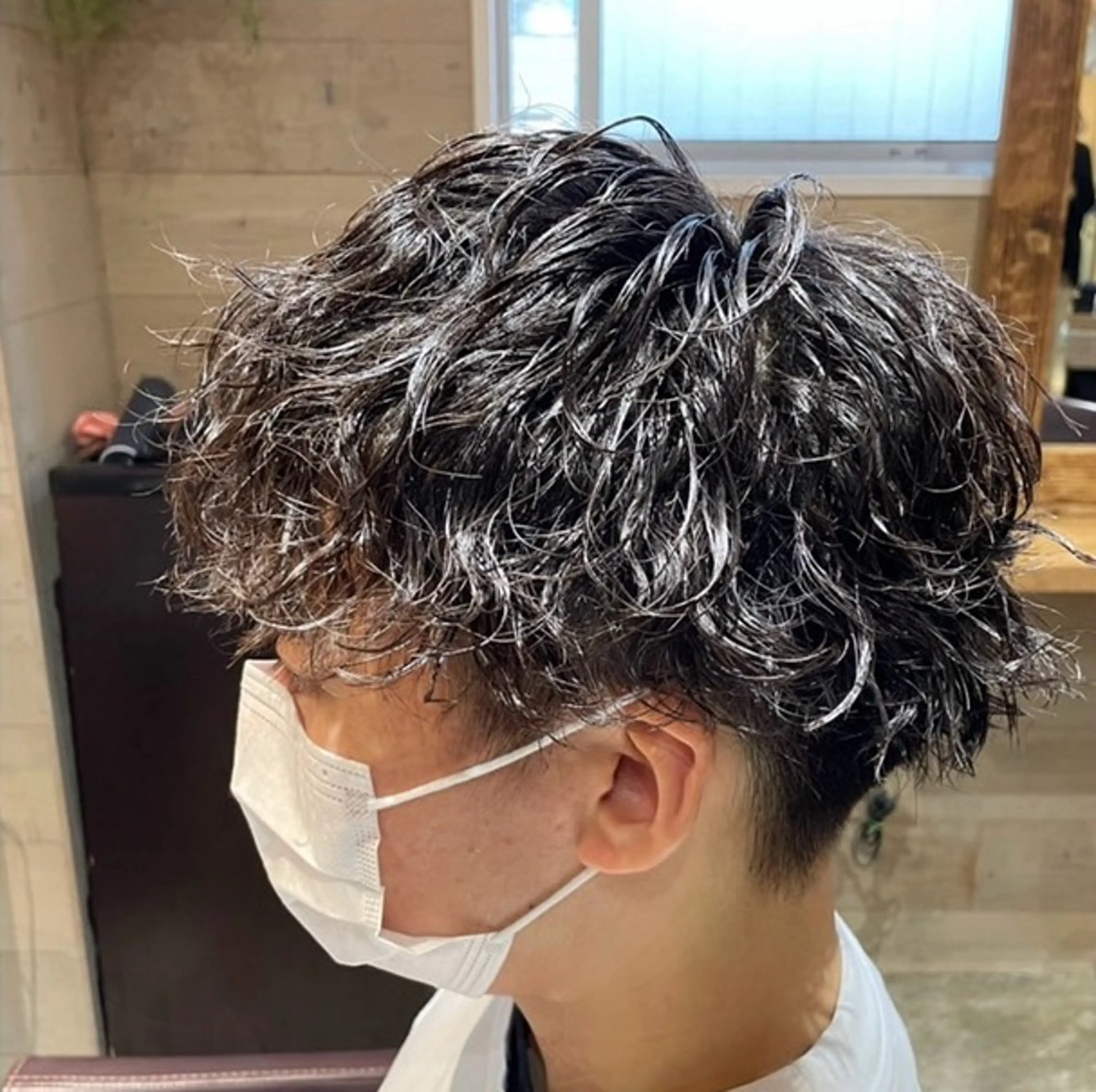 ミディアム カラー パーマ メンズ カット パーマ メンズパーマ×ブリー チ/NORIのヘアスタイル