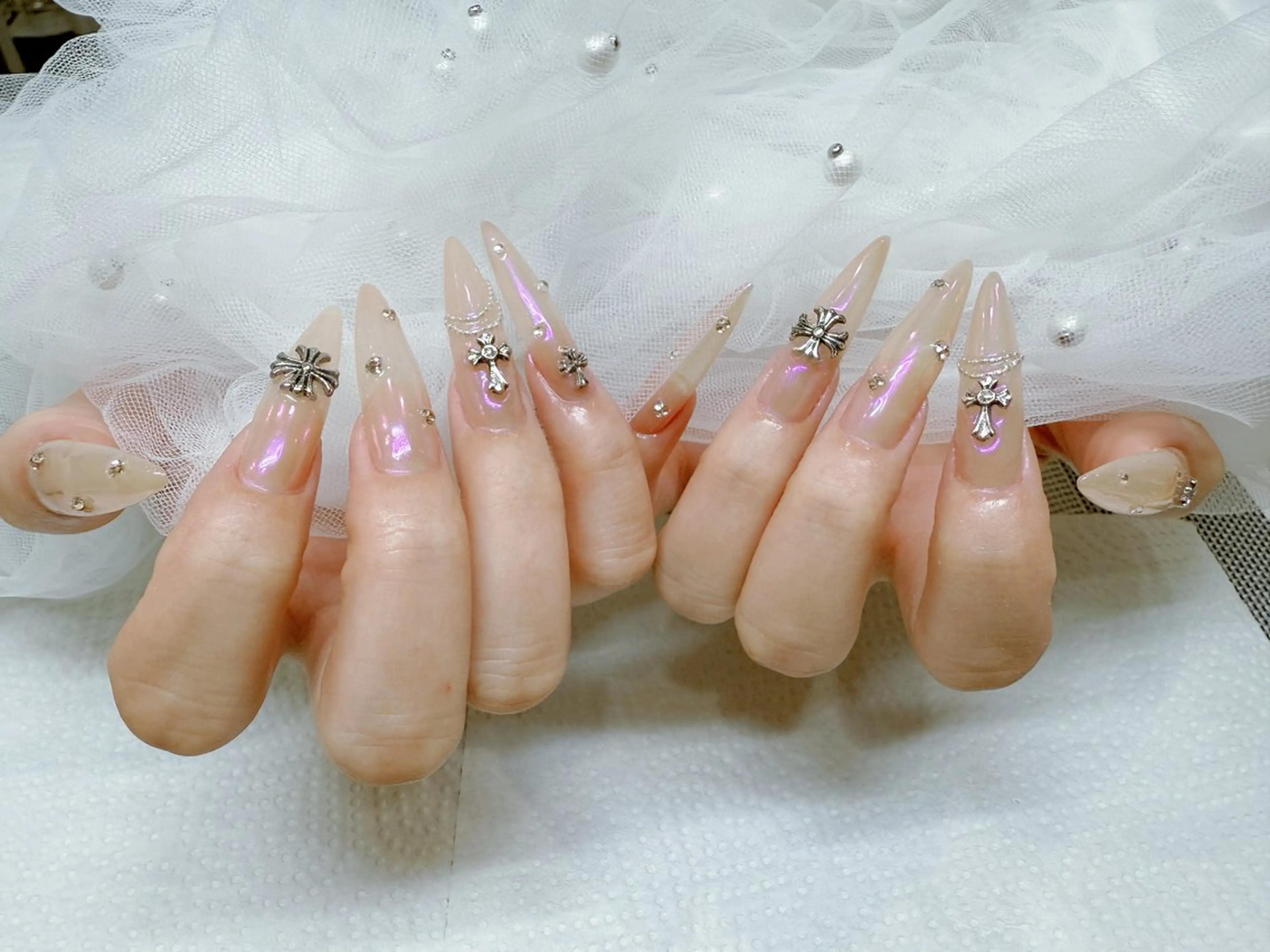 ネイル フットネイル フレンチネイル ジェルネイル ガラスフレンチ 韓国ネイル ハンドネイル ハンドケア The Nail & Eye Lashのその他イメージ