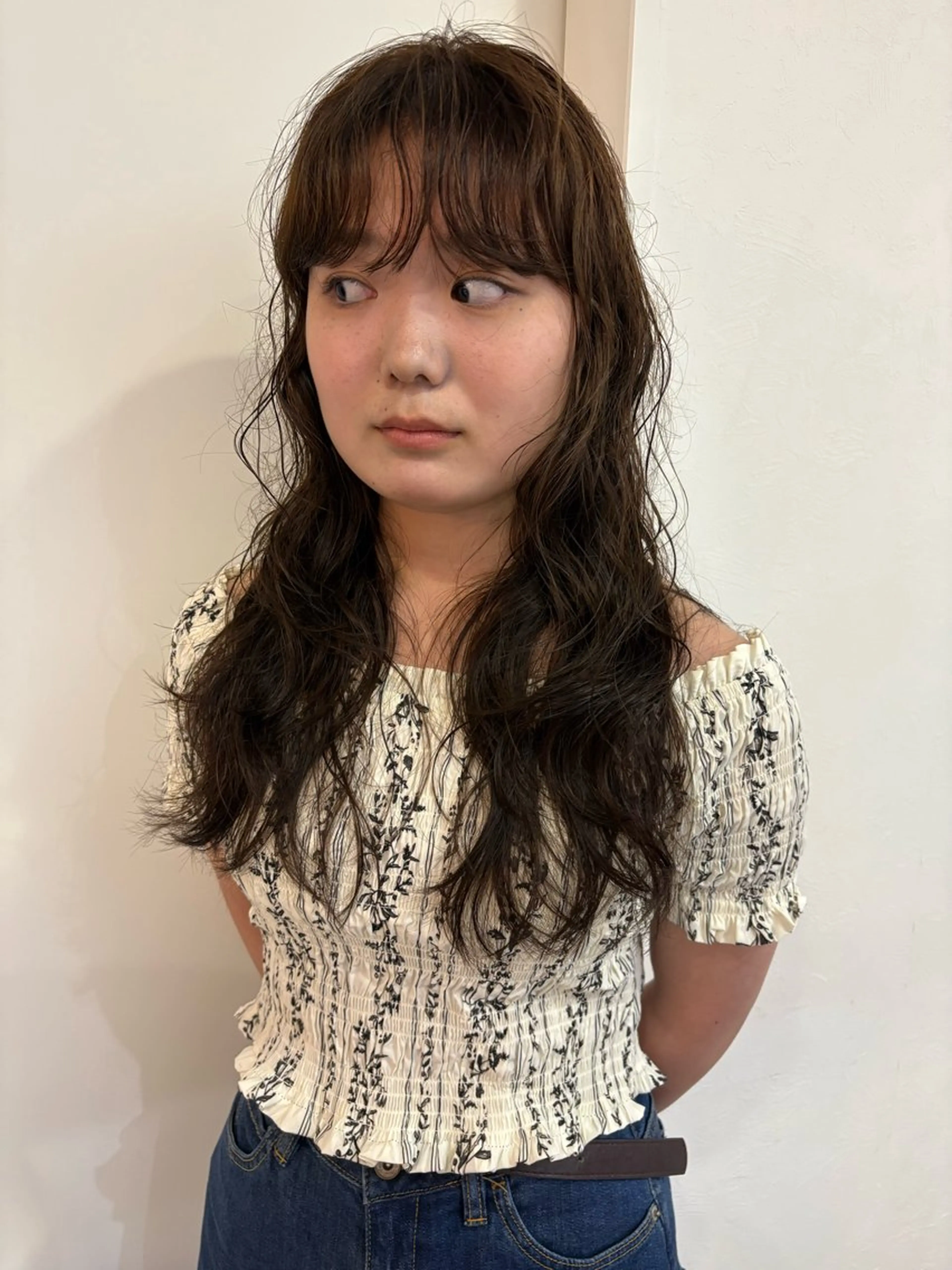 セミロング パーマ セミロングパーマ ニュアンスパーマ カット ヘアカラー パーマ トリートメント 金井京介/パーマ /レイヤー/ボブのヘアスタイル