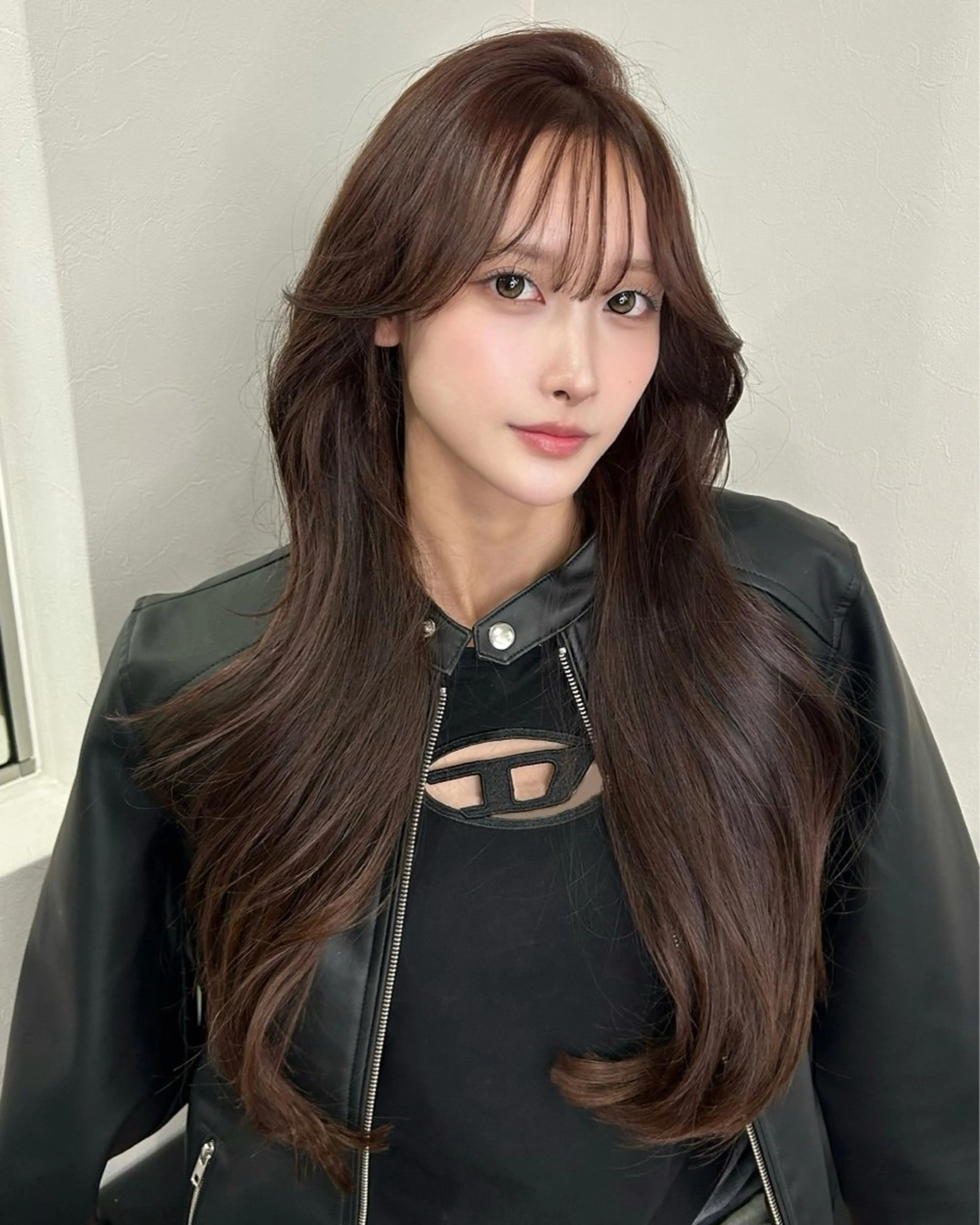 ロング カラー カット ヘアカラー LANDS所属・nanaka 🤍韓国ワンホンヘアのヘアスタイル