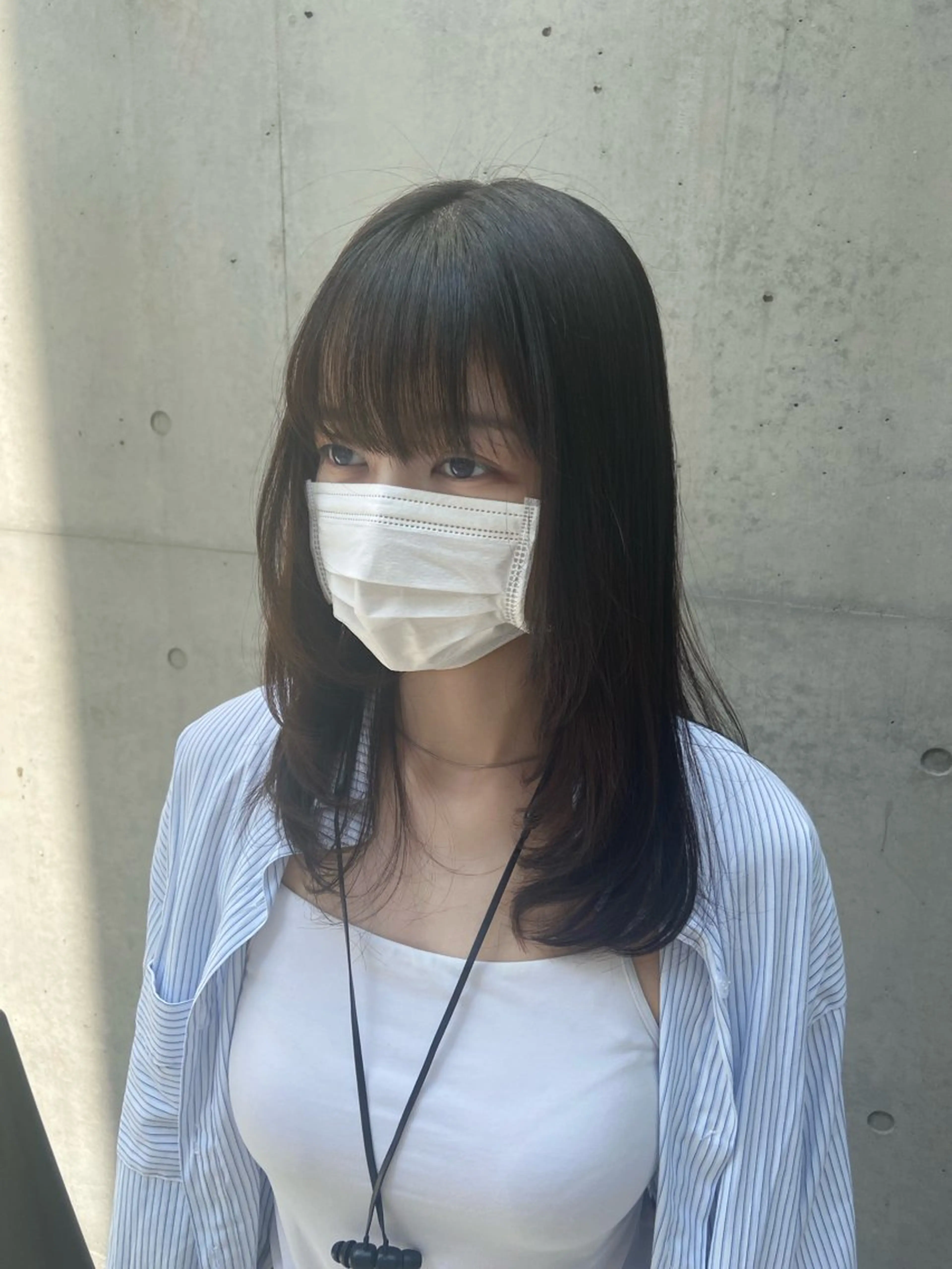 セミロング 顔まわりレイヤー 顔周りカット レイヤーカット 韓国ヘア🇰🇷 艶髪✨️-裕人-のヘアスタイル